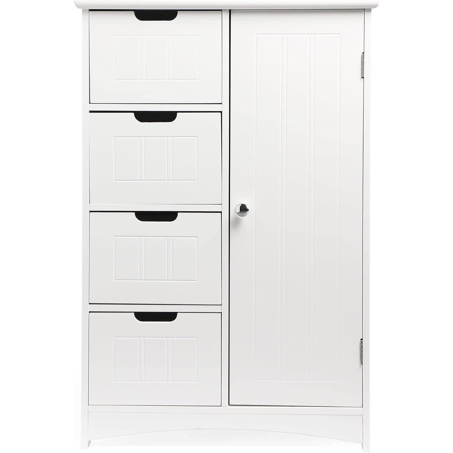 White - VonHaus - Bathroom Floor Cabinet - White Holbrook - 9