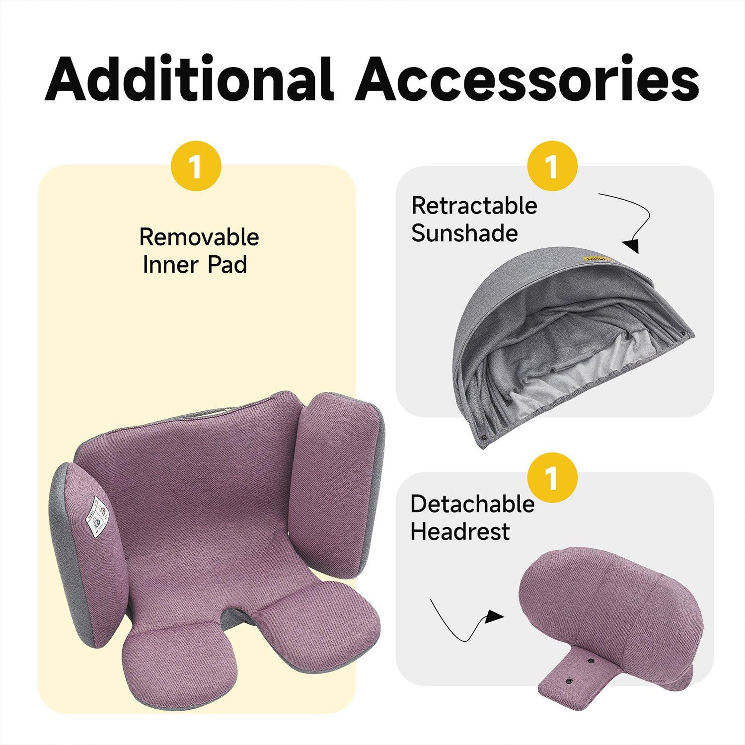 Pink - JoviKids - JoviKids Ranger Spin Car Seat - Pink - 6