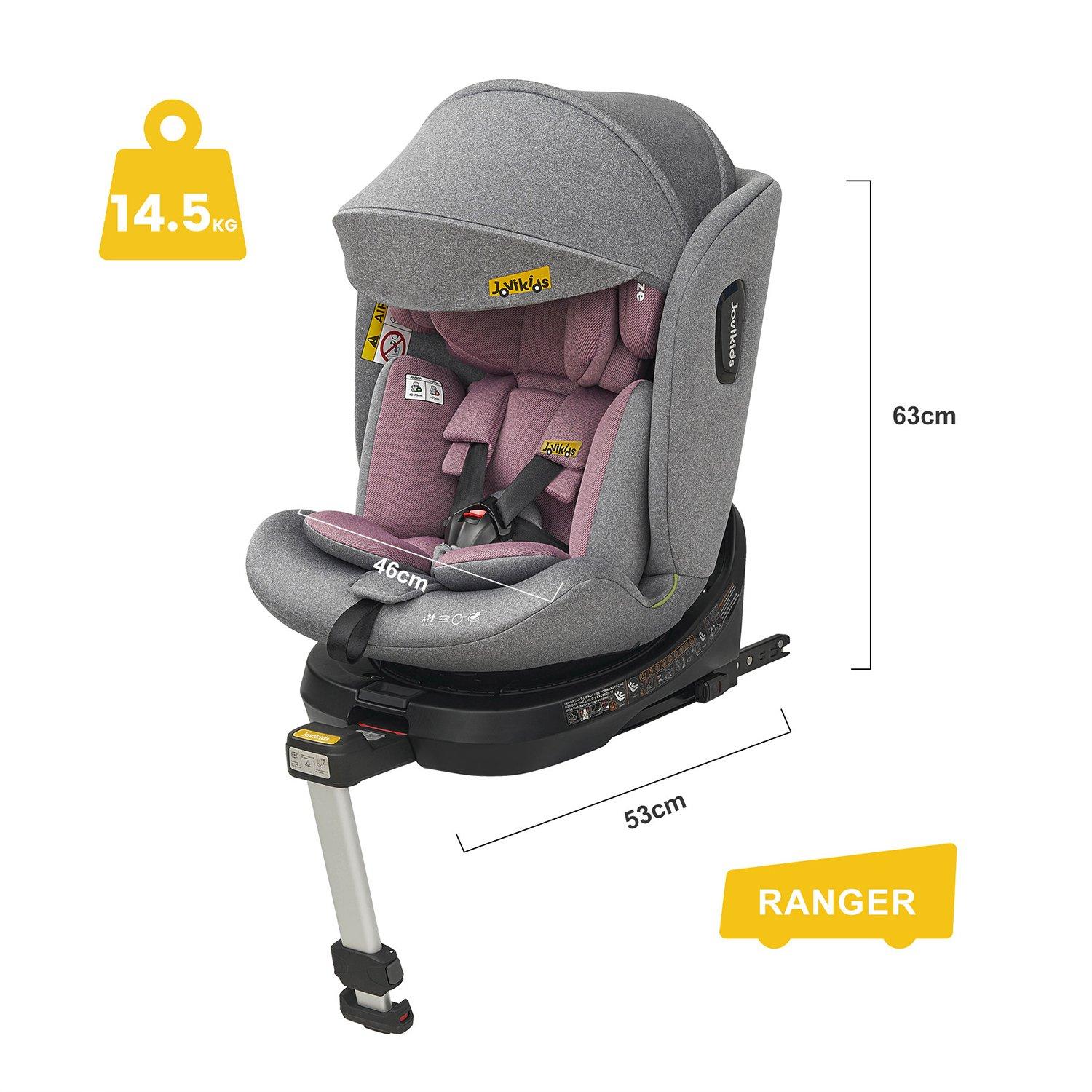 Pink - JoviKids - JoviKids Ranger Spin Car Seat - Pink - 7