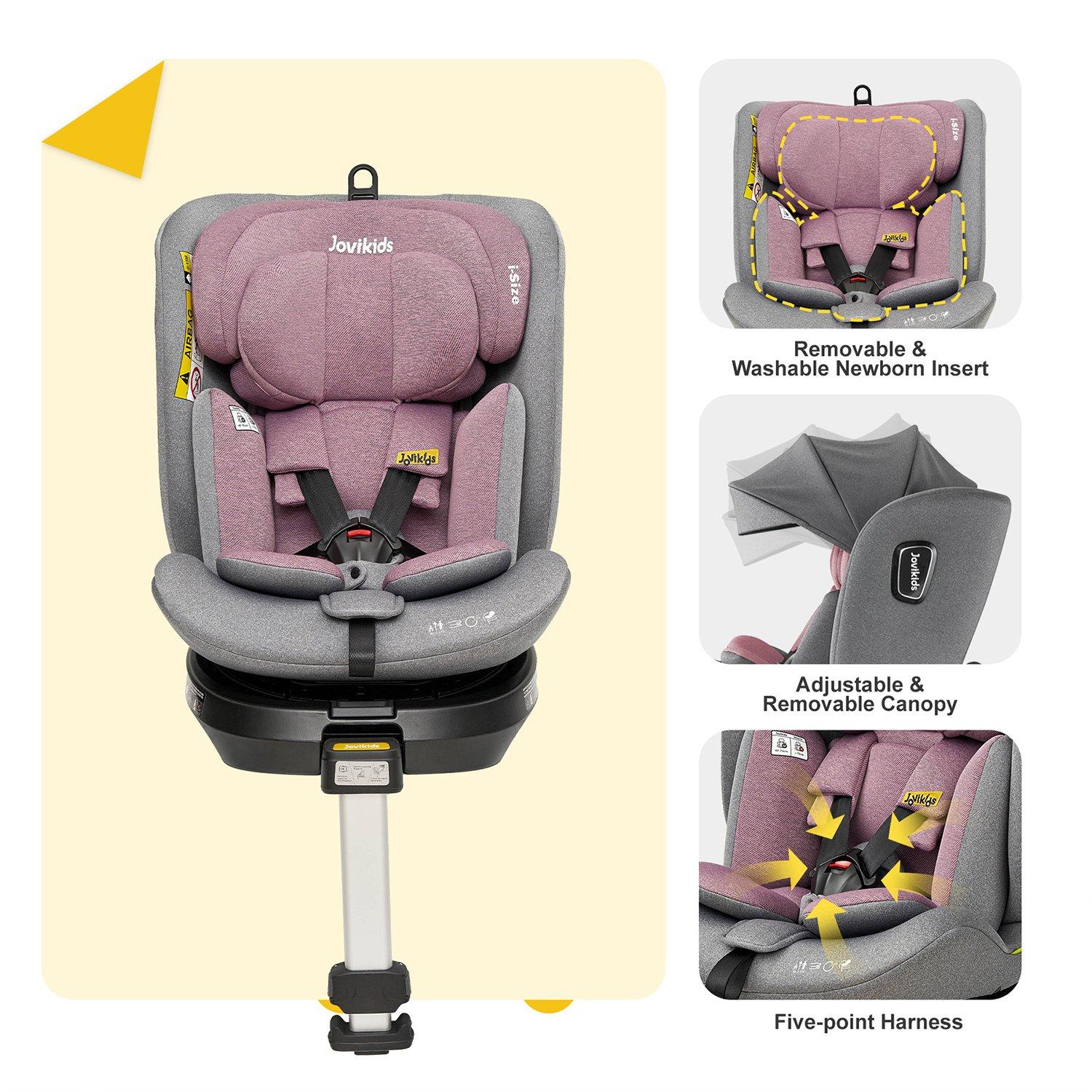 Pink - JoviKids - JoviKids Ranger Spin Car Seat - Pink - 8
