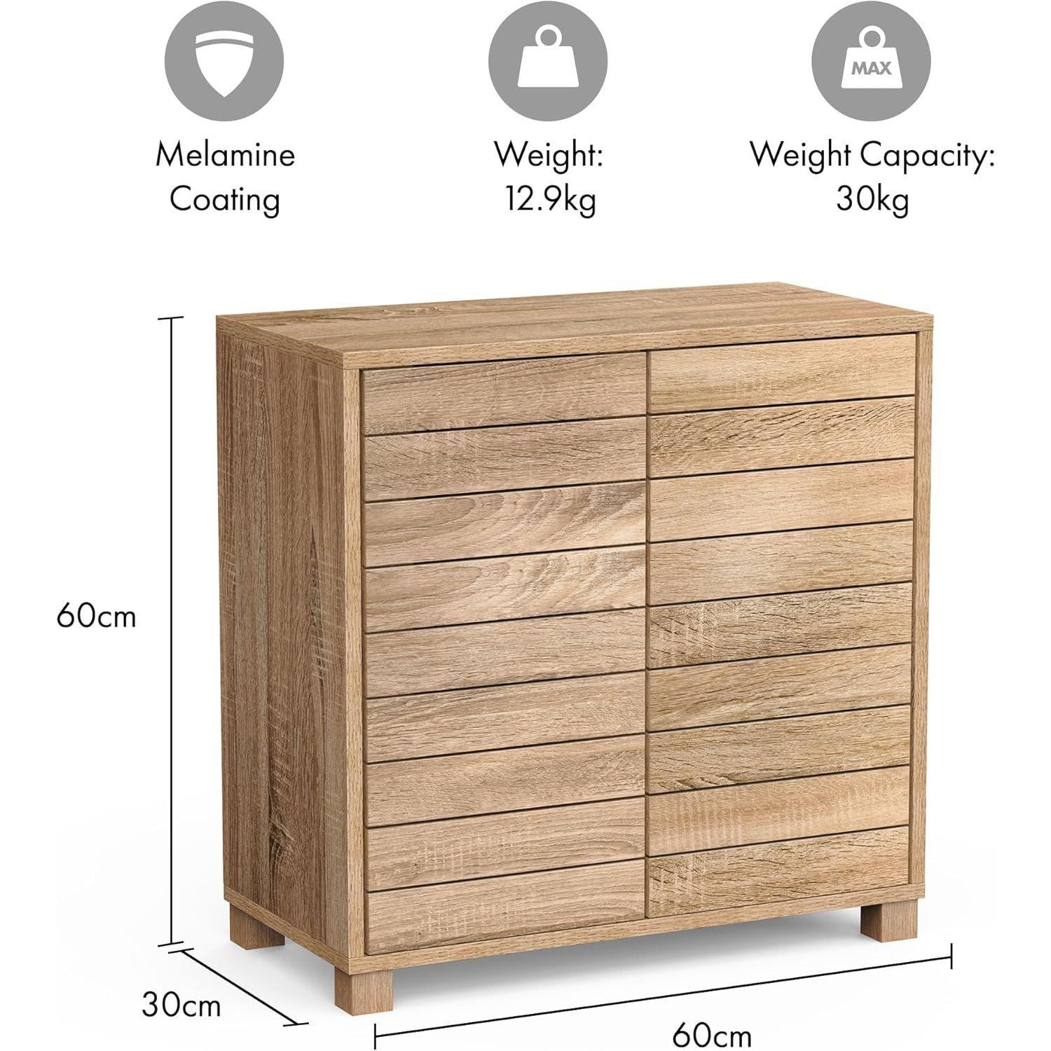 Brown - VonHaus - VonHaus Bathroom Storage Cabinet – Chester Range - 3