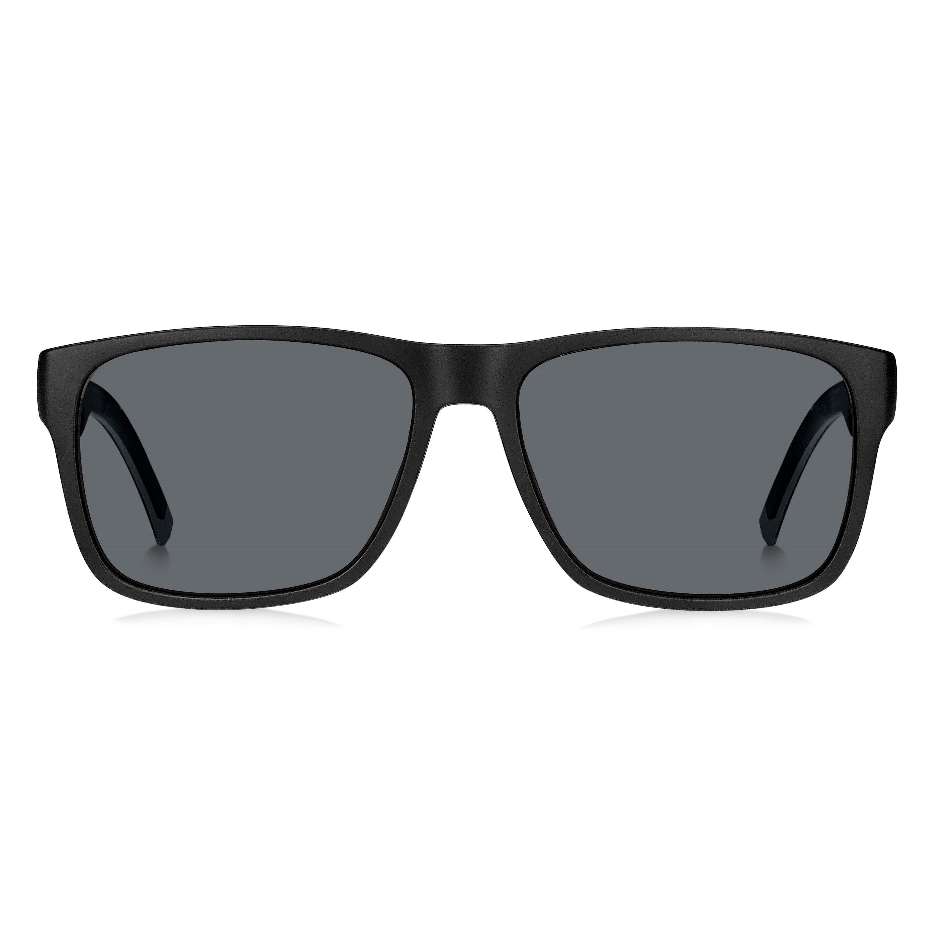 Schwarz Grau - Tommy Hilfiger - Men's Rectangle Sunglasses - 2