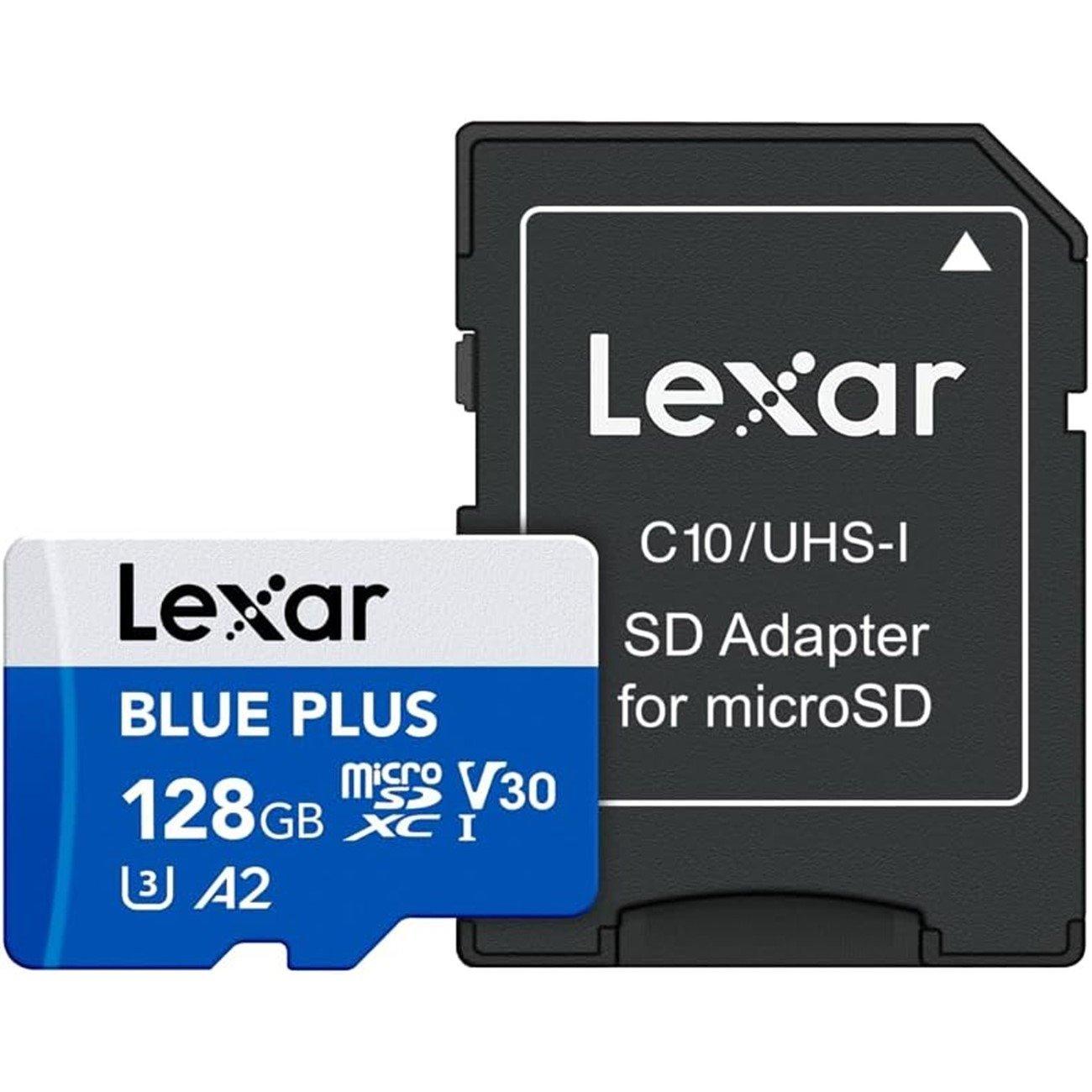 Blue - Lexar - Lexar Blue Plus 128GB MicroSD Memory Card - 2