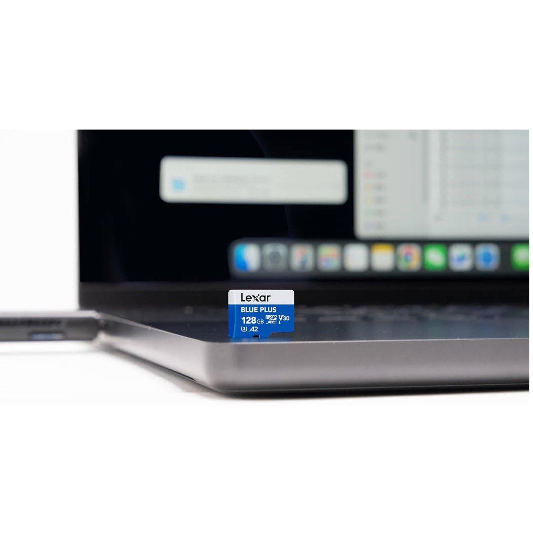 Blue - Lexar - Lexar Blue Plus 128GB MicroSD Memory Card - 3