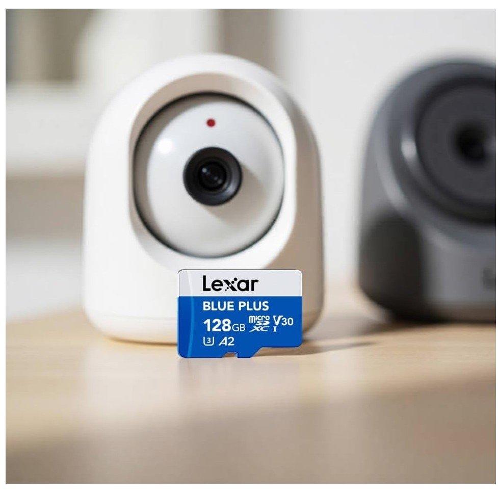 Blue - Lexar - Lexar Blue Plus 128GB MicroSD Memory Card - 5