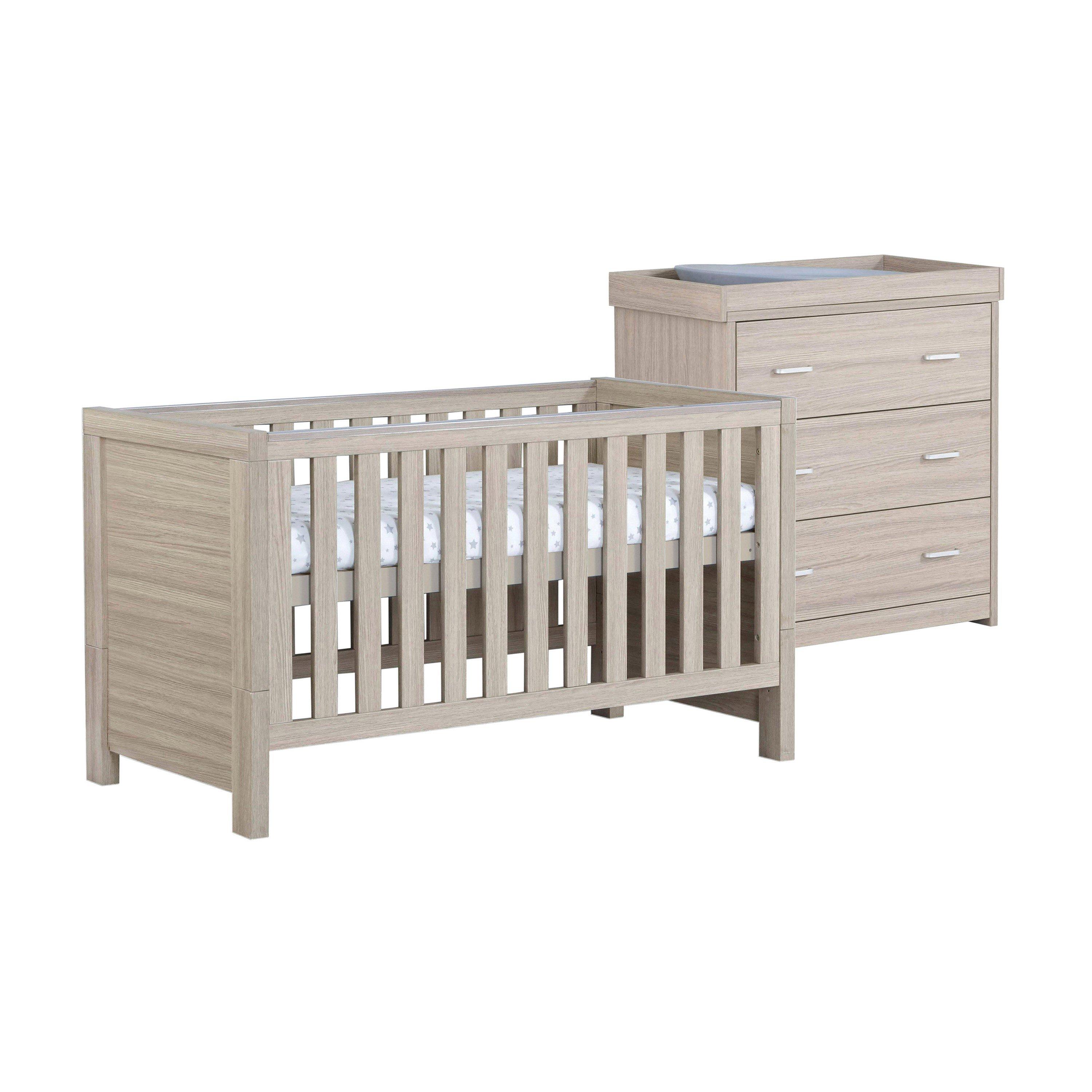 Oak - Babymore - Luno 2 Piece Room Set - Oak - 1