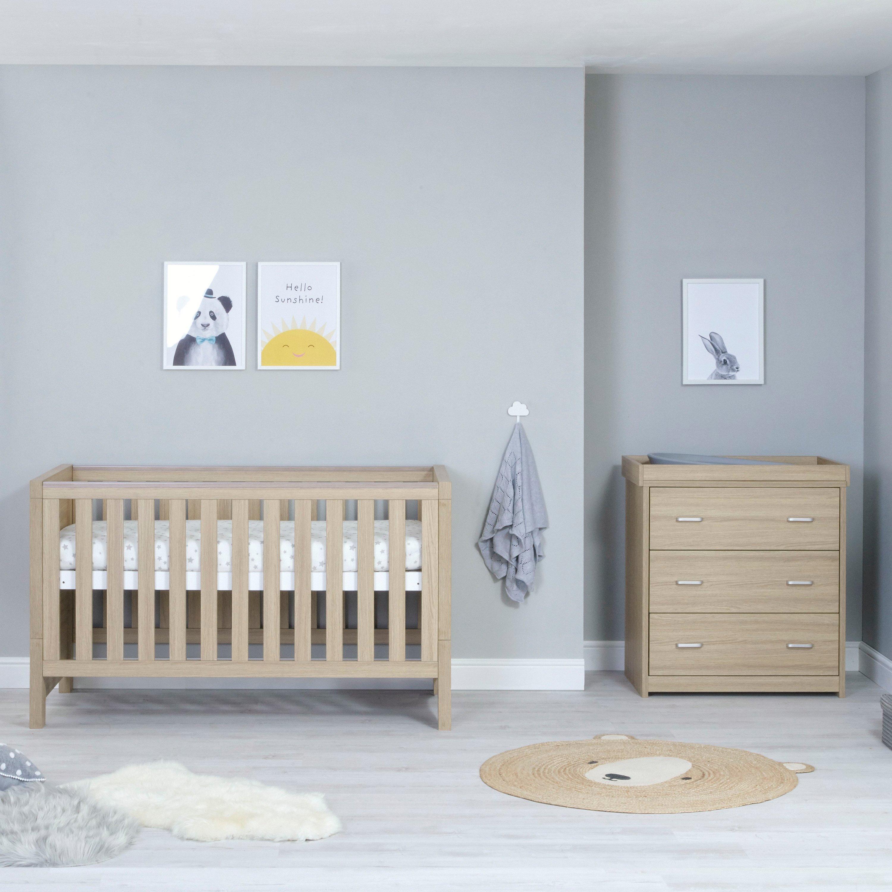 Oak - Babymore - Luno 2 Piece Room Set - Oak - 3