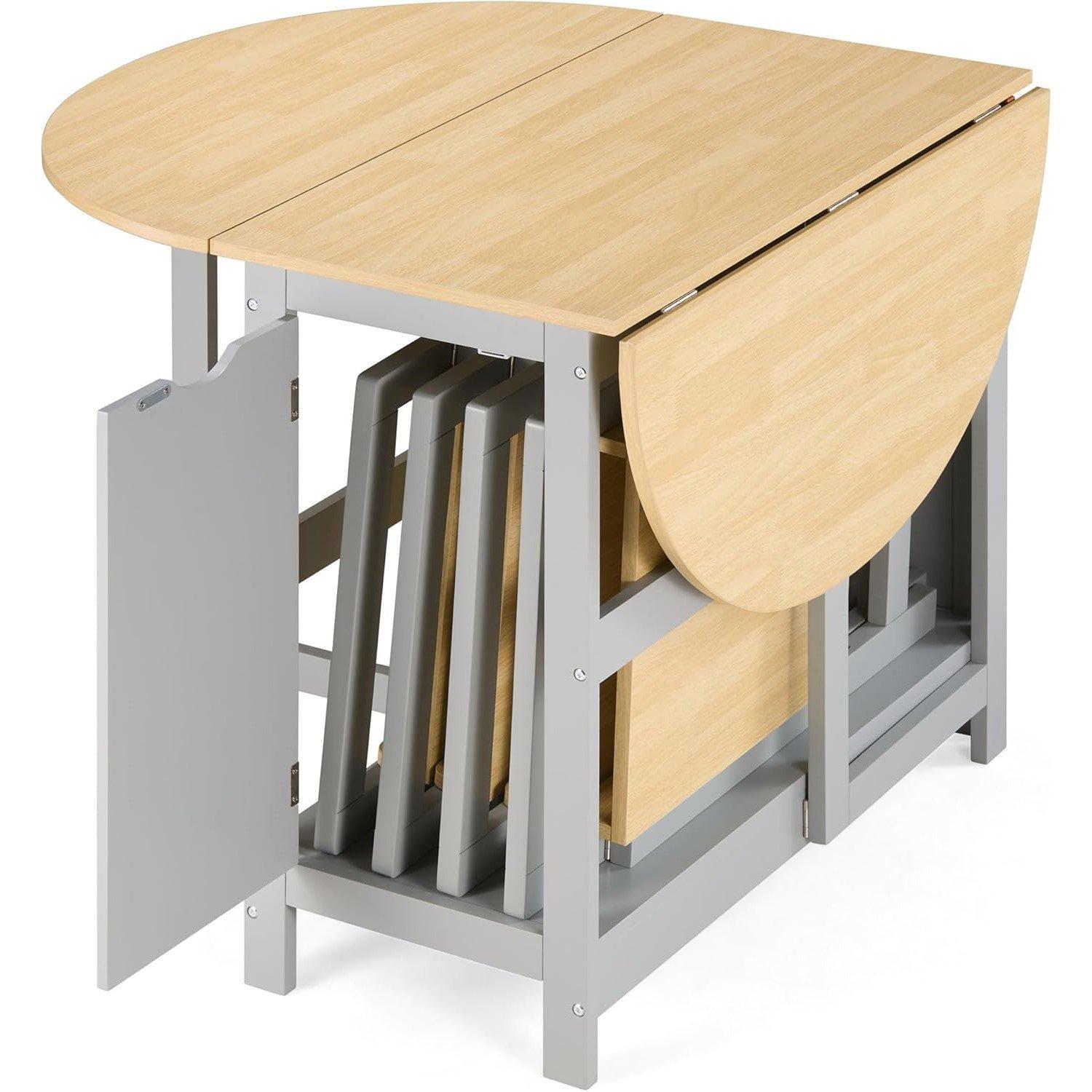 Grey - VonHaus - Firbeck Folding Table and Chairs - 9