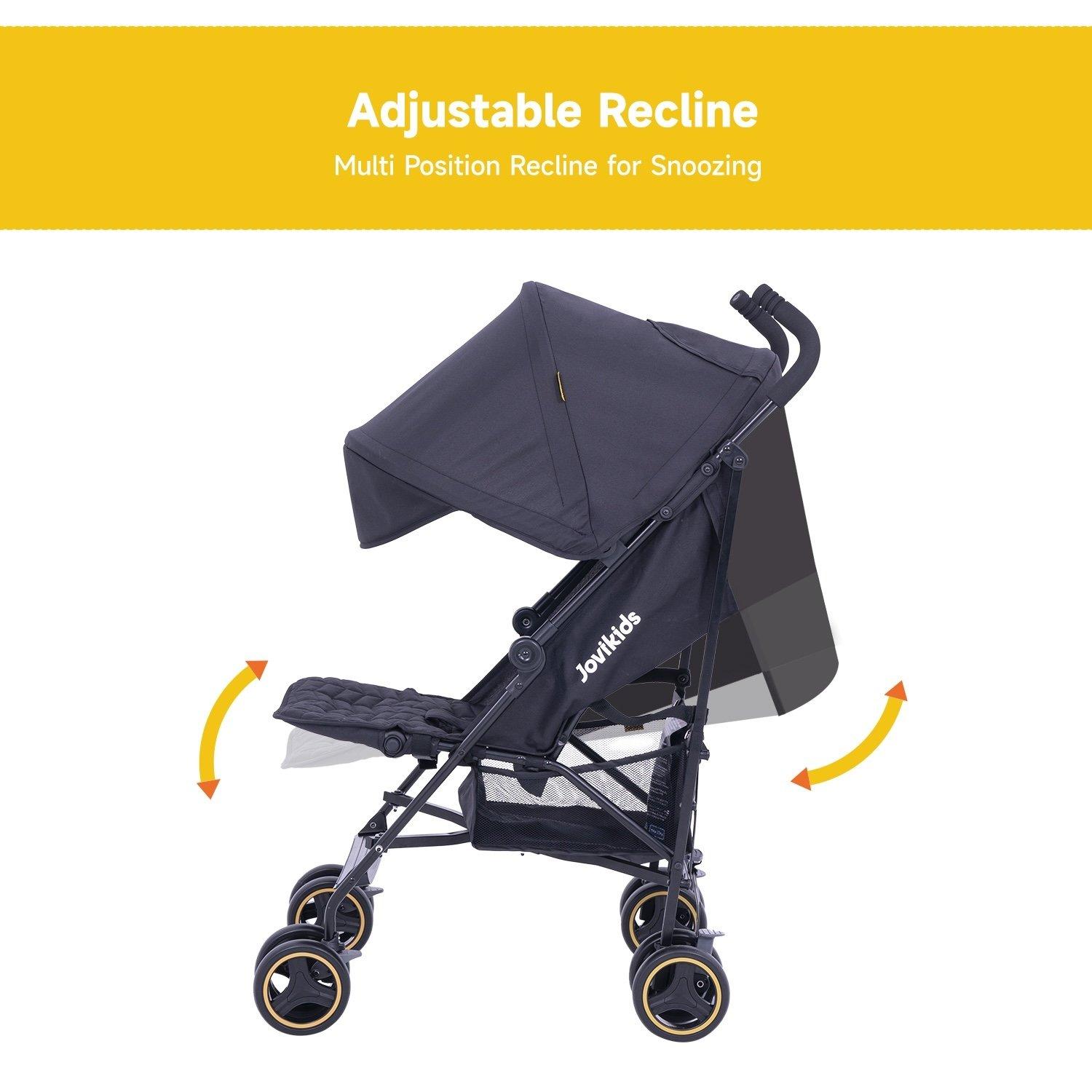 Black - JoviKids - JoviKids Ezra Stroller - Black - 4