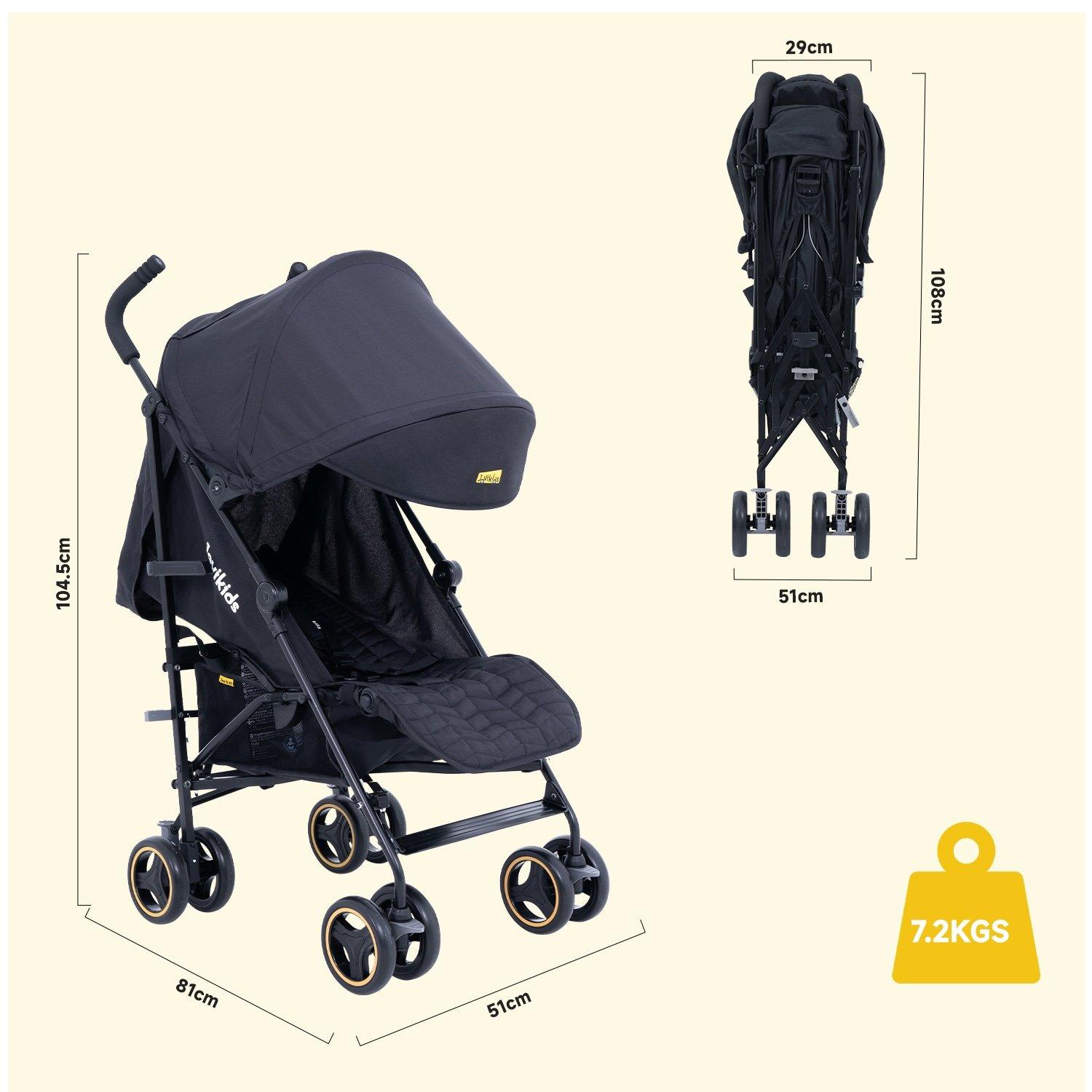 Black - JoviKids - JoviKids Ezra Stroller - Black - 5