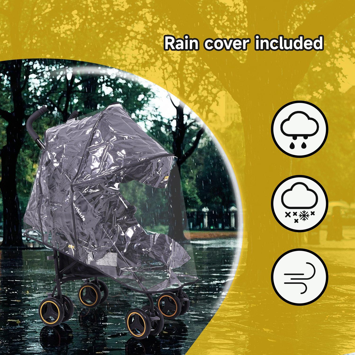 Black - JoviKids - JoviKids Ezra Stroller - Black - 6