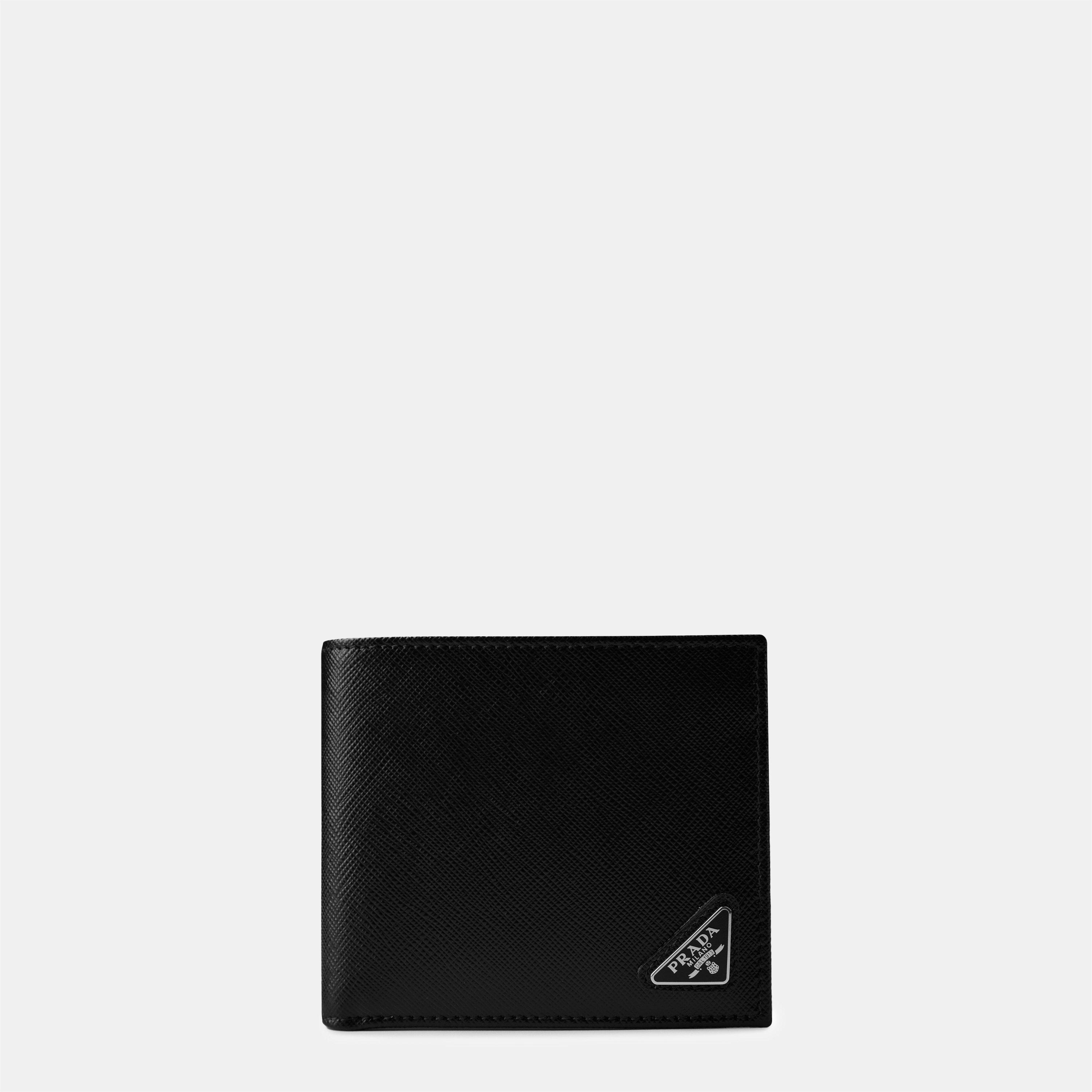 Black - Prada - Men'S Saffiano Leather Billfold Wallet - 1