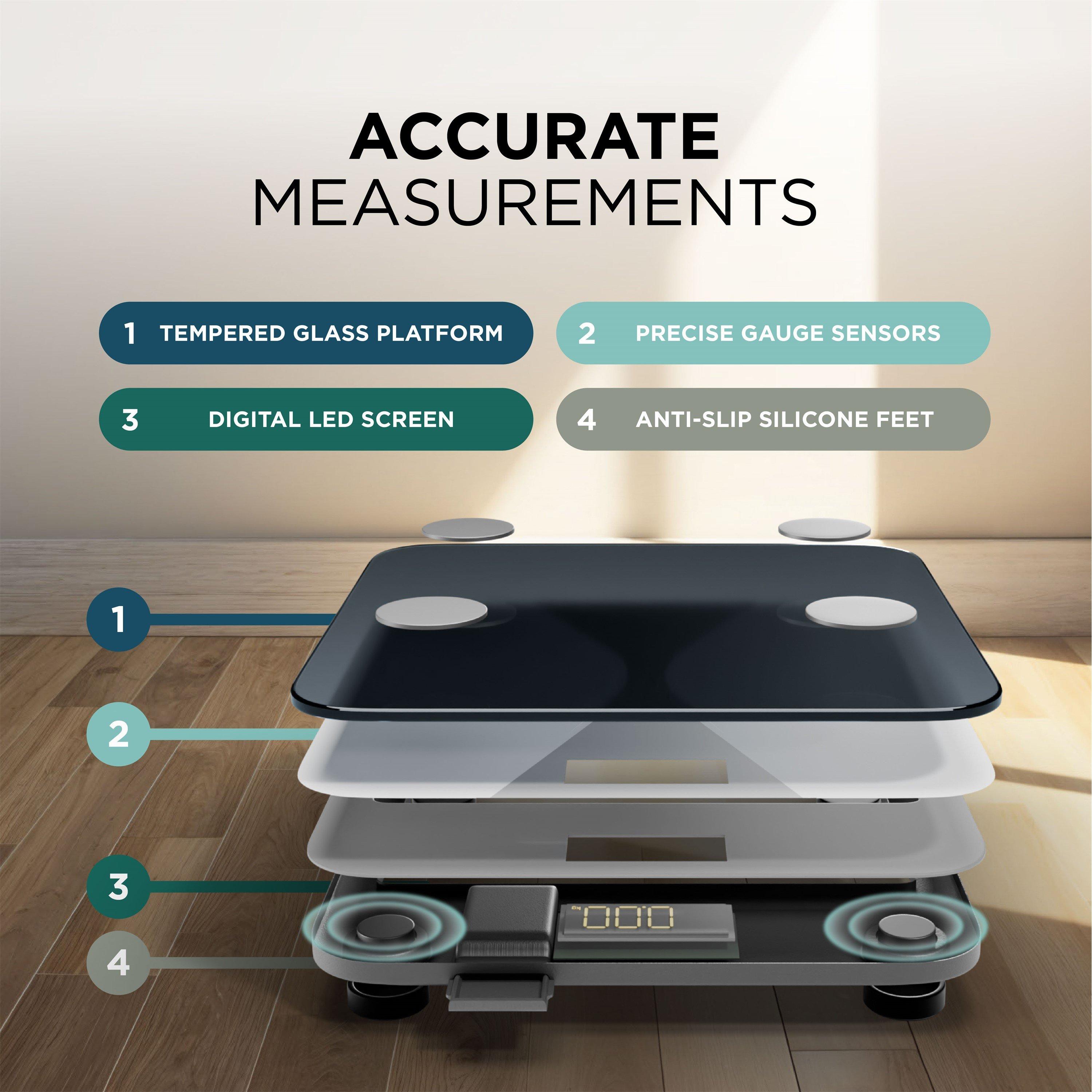 Black - DMD Collective - Smart Digital Bathroom Scales - 6