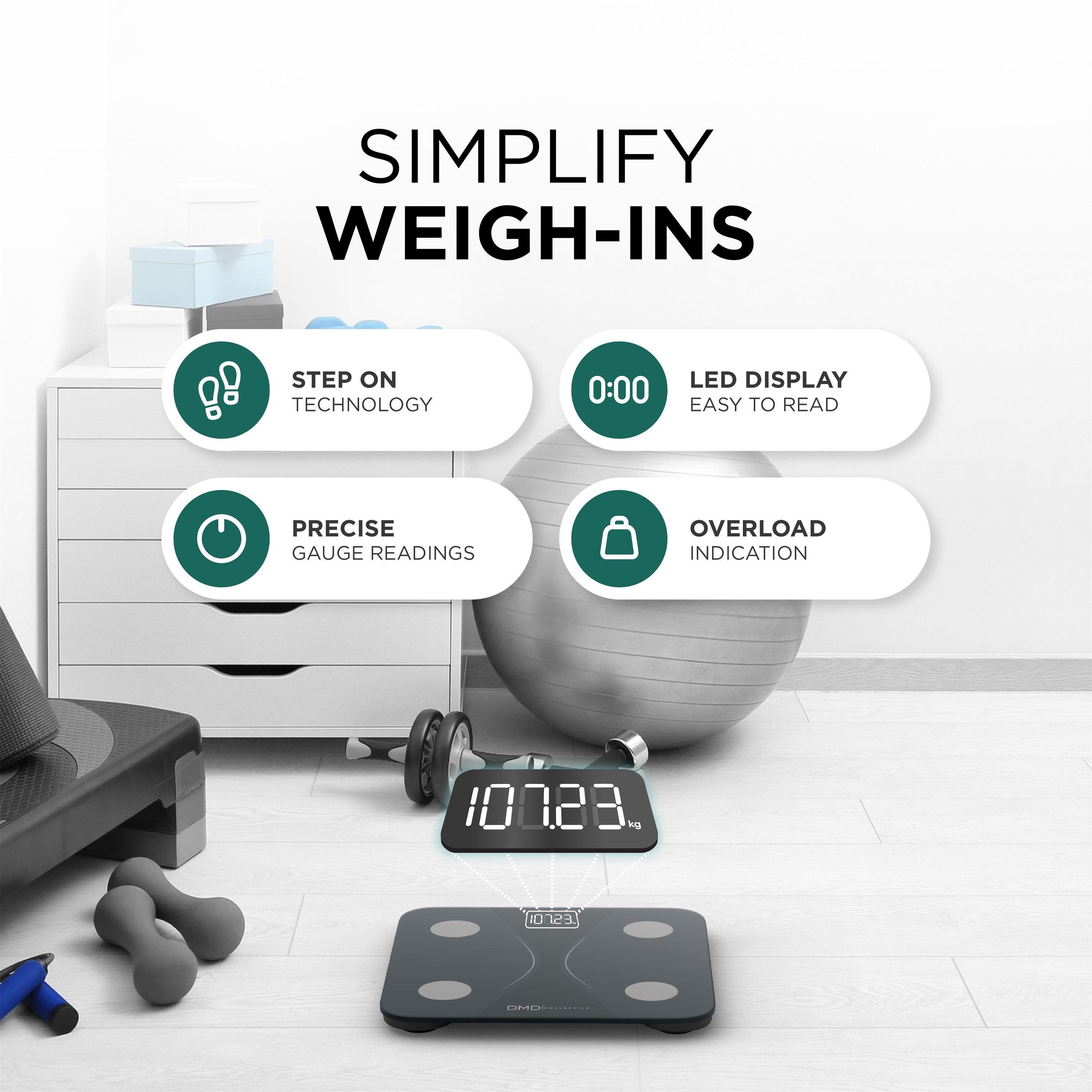 Black - DMD Collective - Smart Digital Bathroom Scales - 7