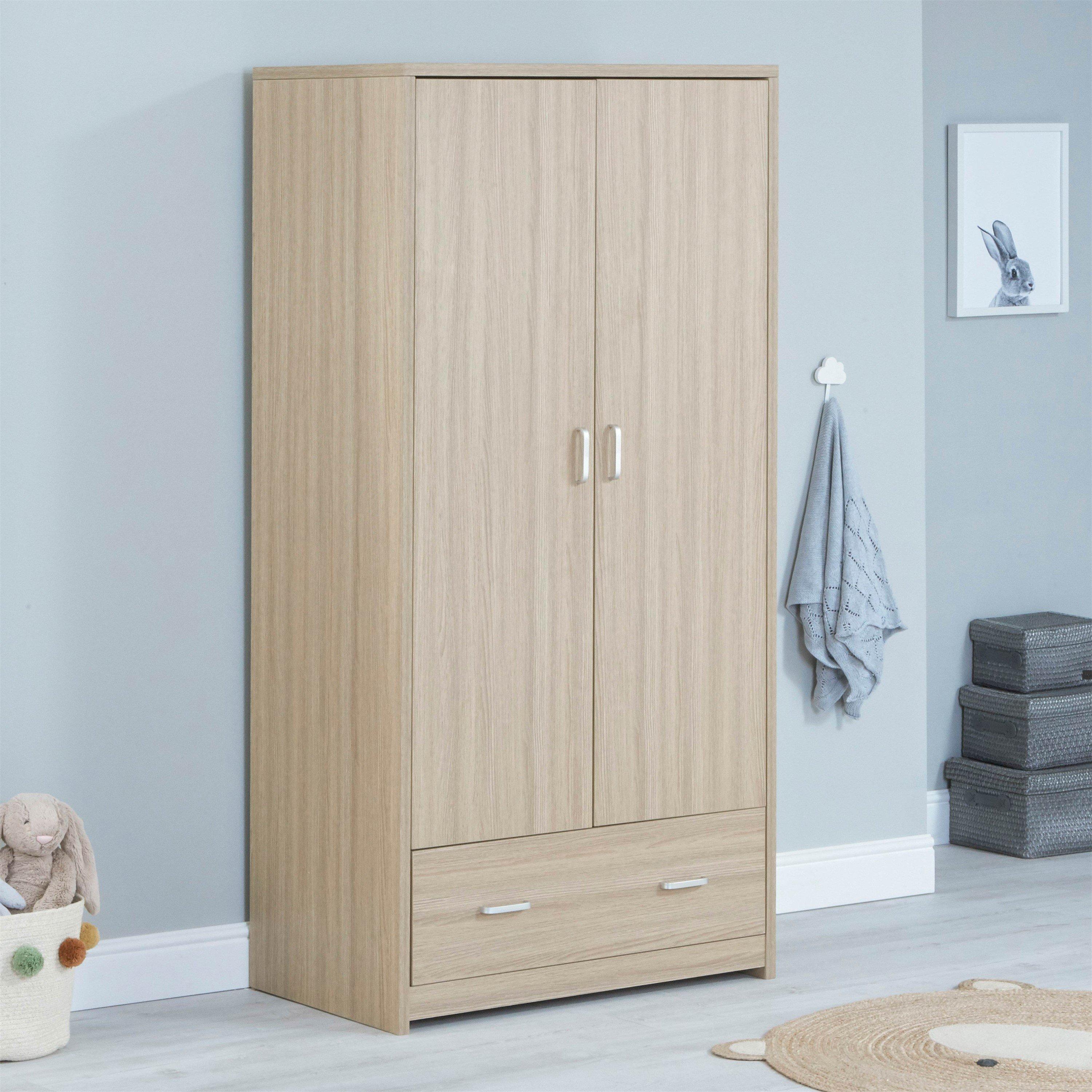 Oak - Babymore - Luno Veni Wardrobe Oak - 4