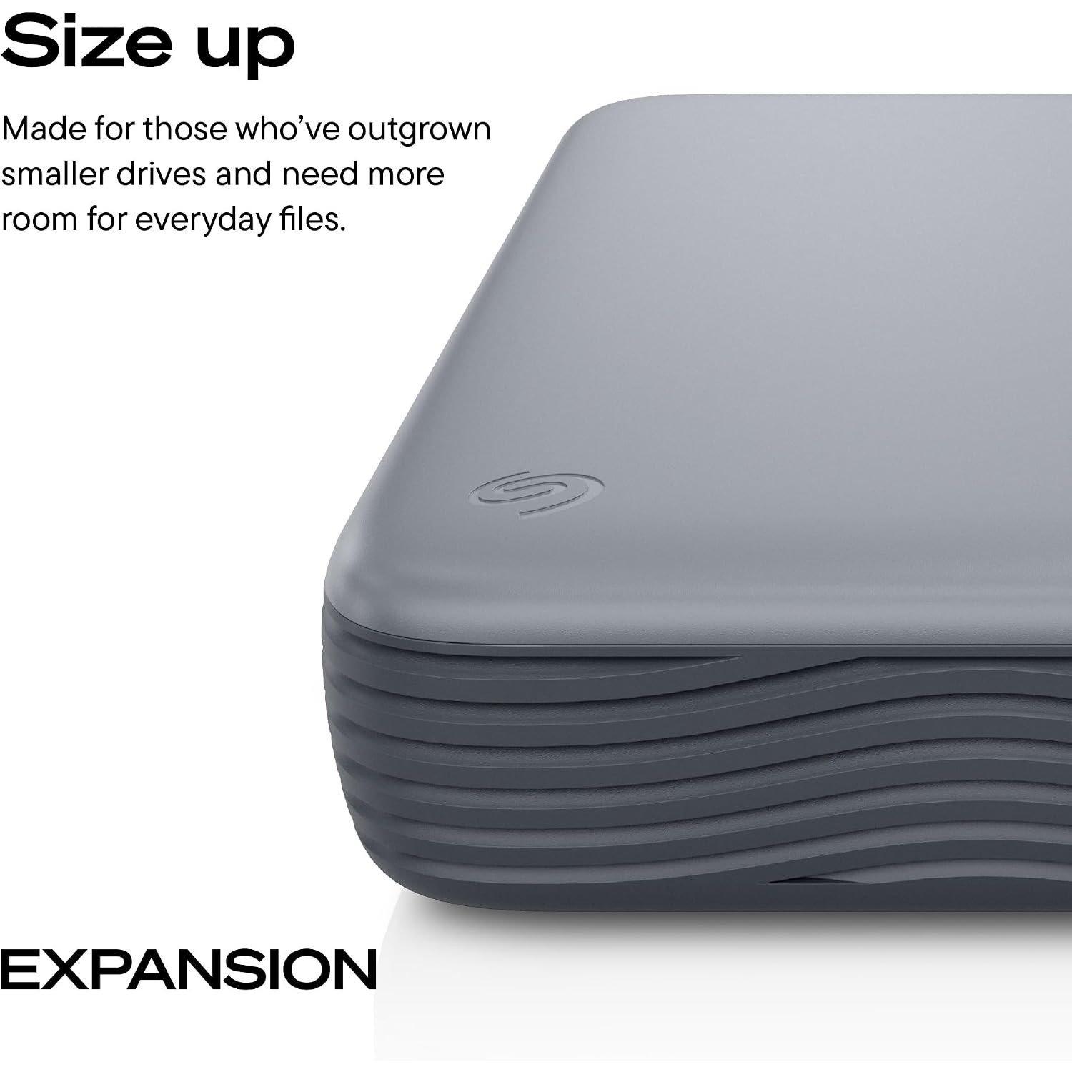 Negro - Seagate - 8TB Expansion Desktop Hard Drive  MicroB to USB-C - 4