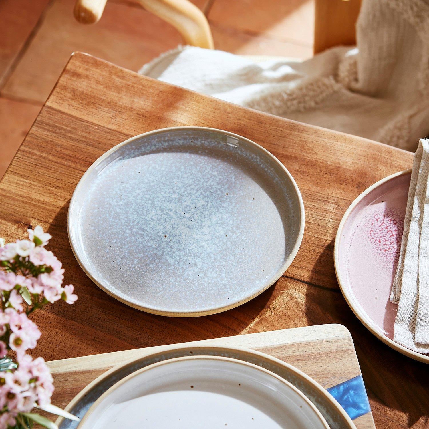 Portmeirion  Minerals Set Of 4 Side Plates - Aquamarine