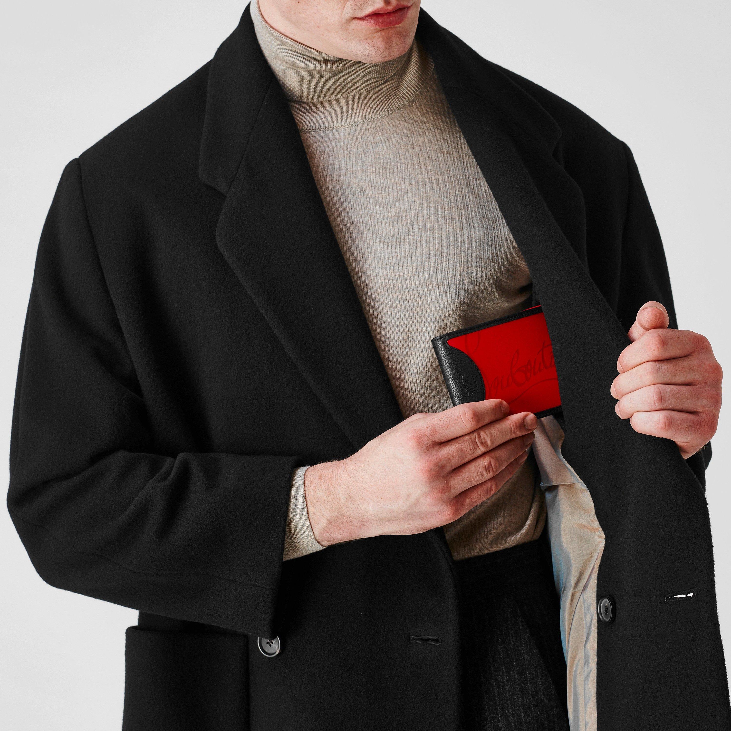 Loubi/Black - Christian Louboutin - Men's Logo Leather Bi-Fold Coolcard Wallet - 2