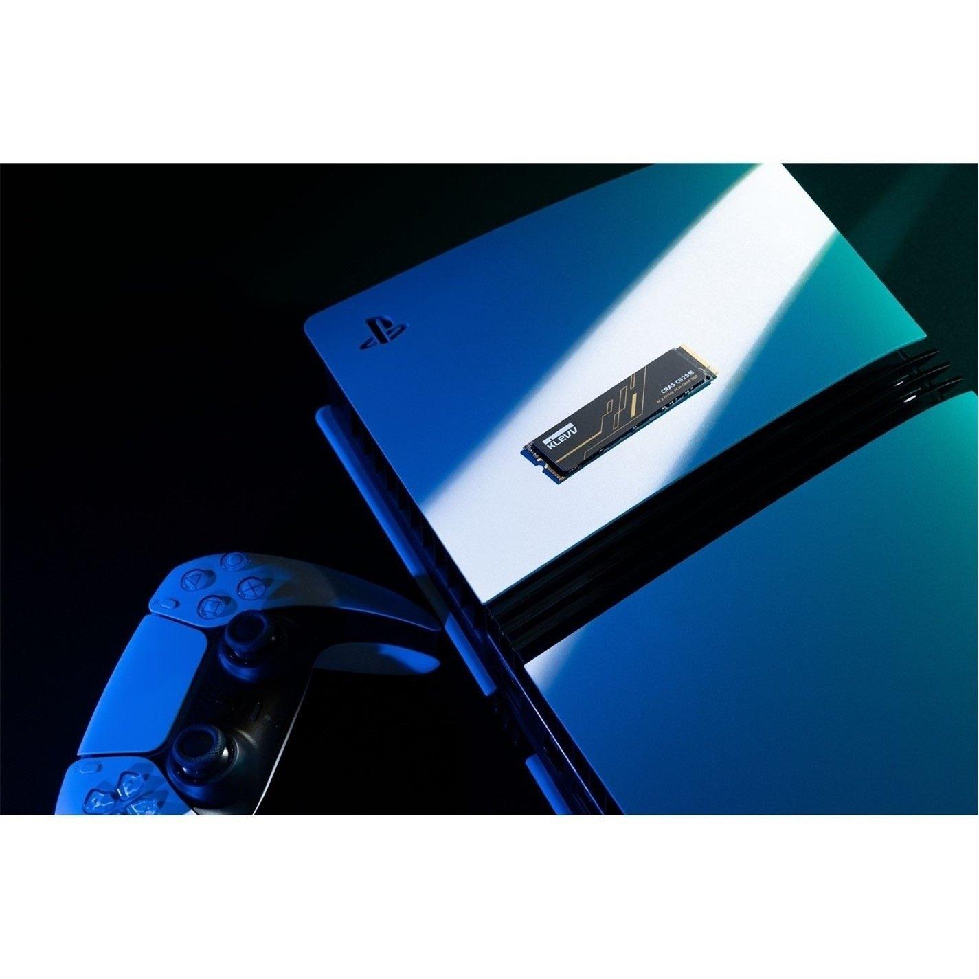 Black - KLEVV - CRAS C925G 2TB SSD Drive - PlayStation 5 Compatible - 3