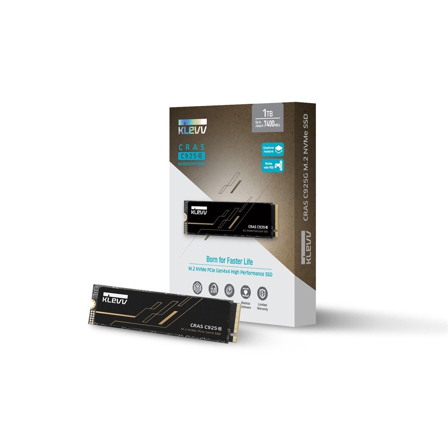 Black - KLEVV - CRAS C925G 1TB SSD Drive - Playstation 5 compatible - 2
