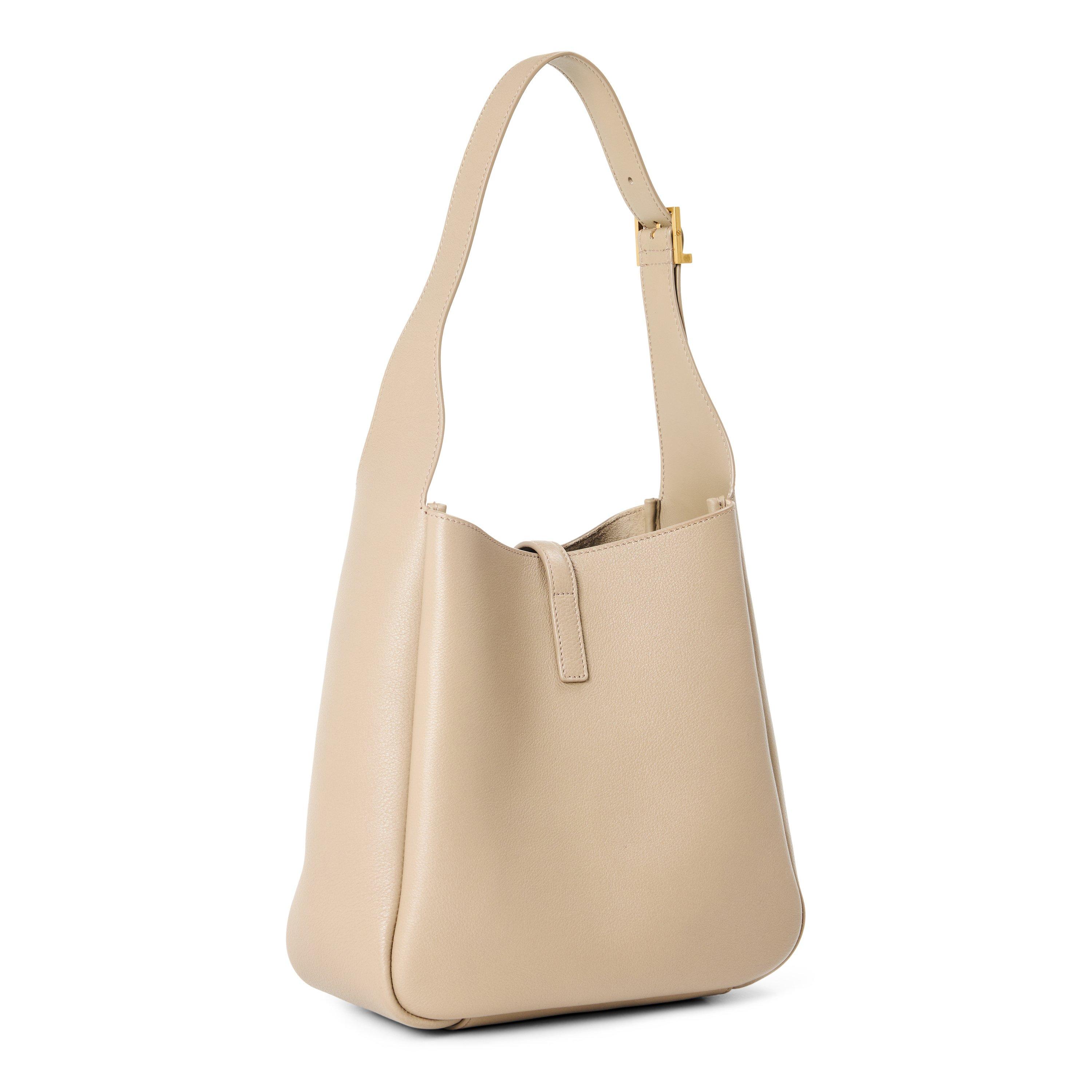 Light Cumin - Saint Laurent - Women's Le5A7 Leather Hobo Bag - 2