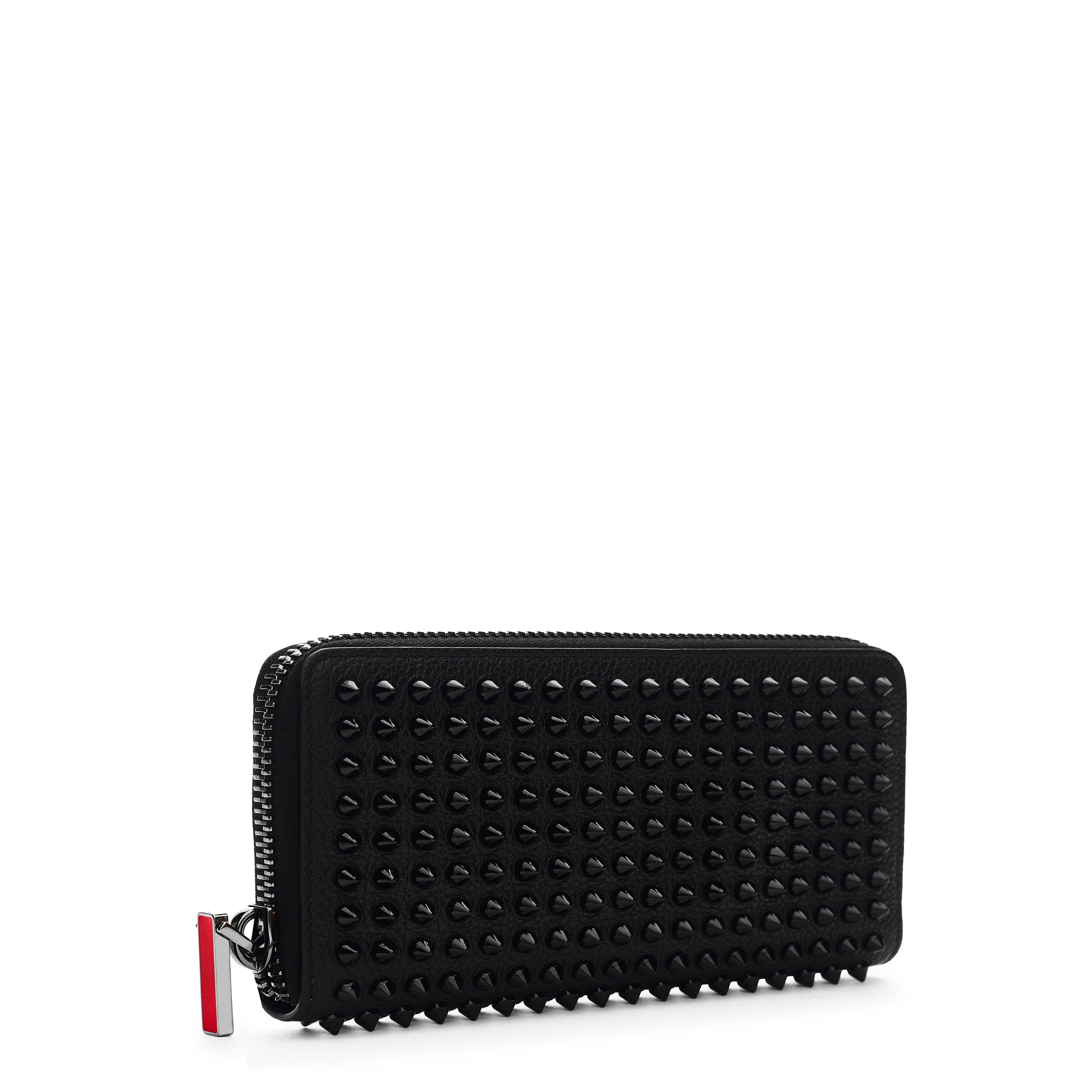 Black/Black - Christian Louboutin - Men's Embellished Cotton Spike Purse - 3