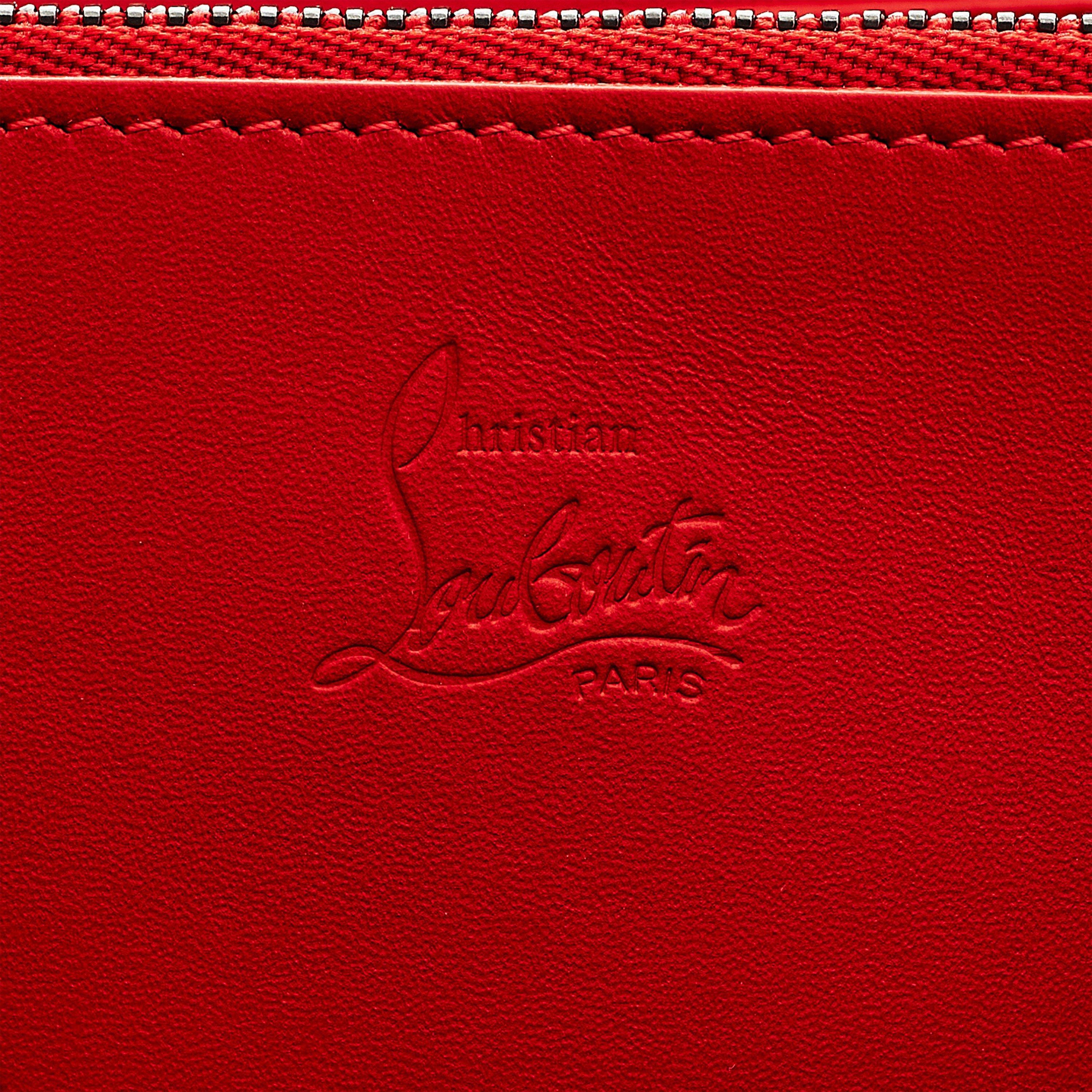 Black/Black - Christian Louboutin - Men's Embellished Cotton Spike Purse - 6