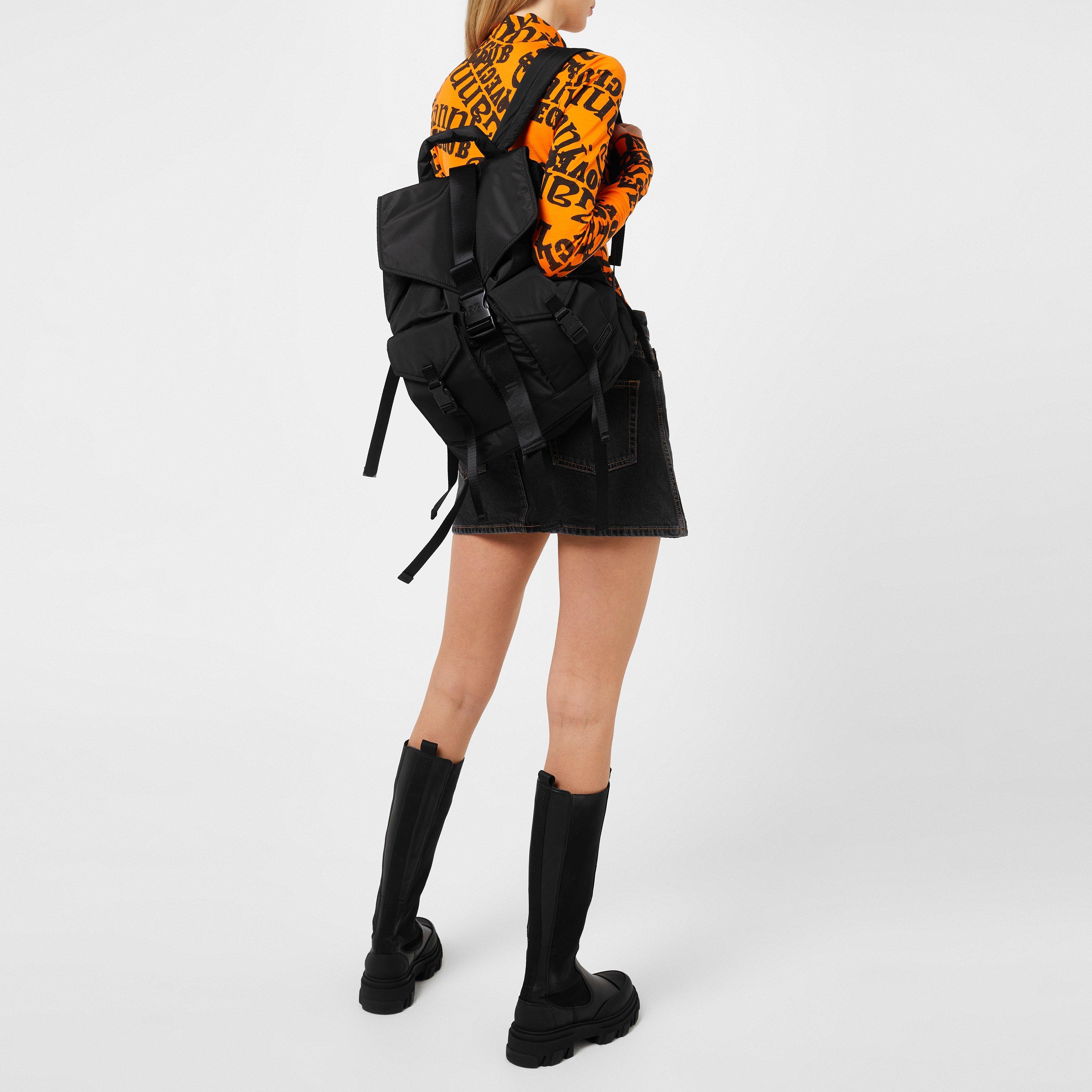 Black - Ganni - Women's Tech Backpack - 6