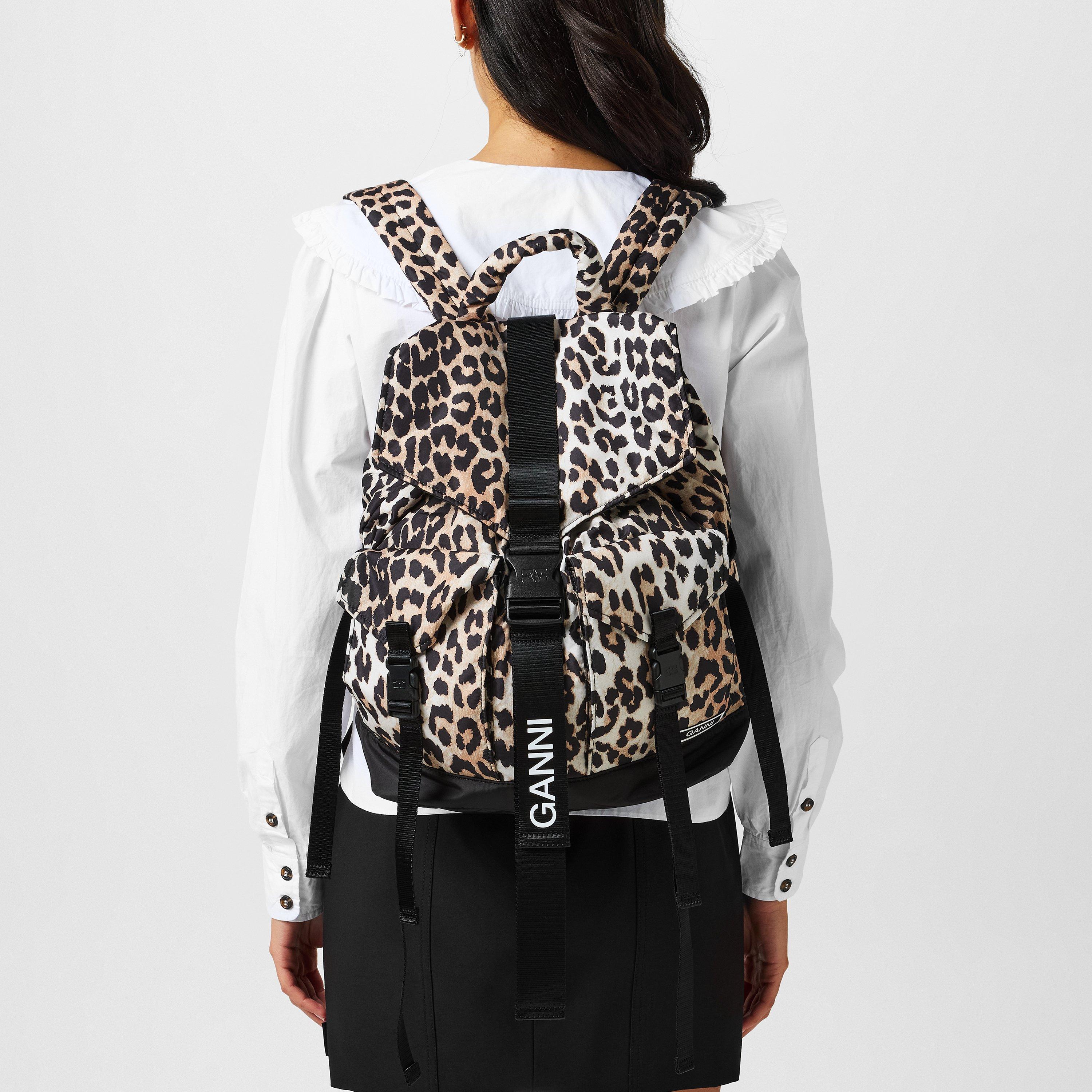 Leopard - Ganni - Women's Tech Backpack - 2