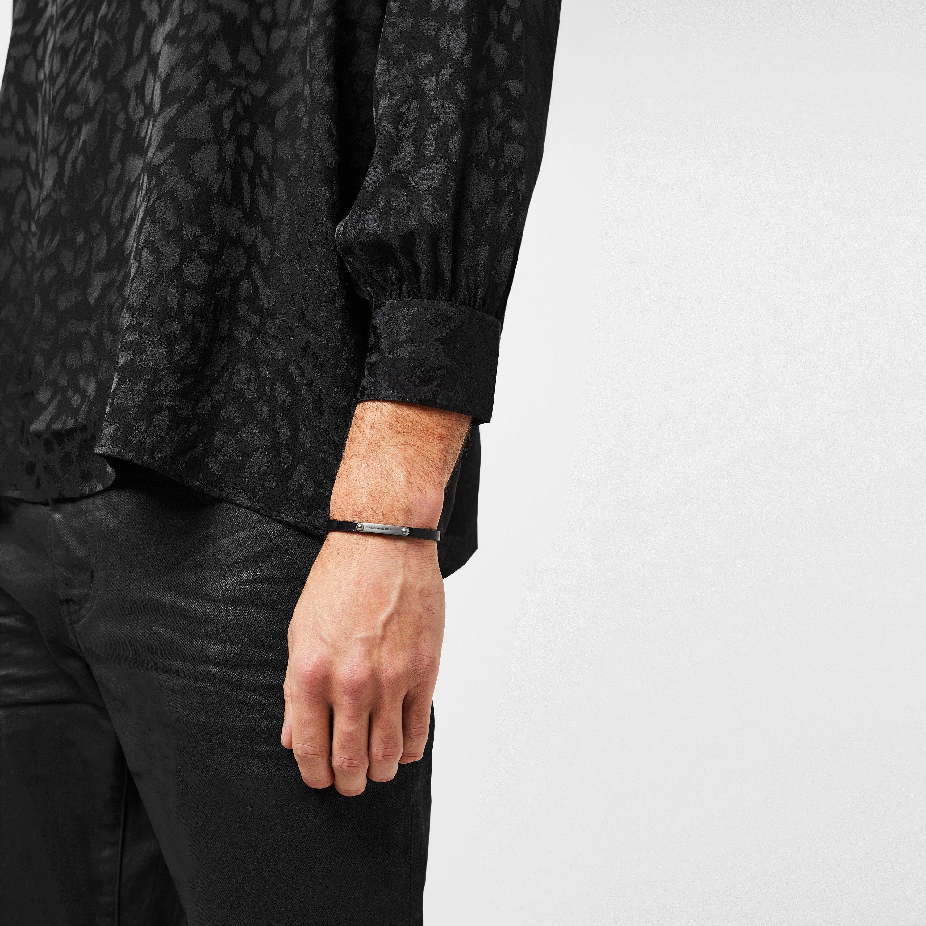 Black/Silver - Saint Laurent - Id Tag Bracelet - 2