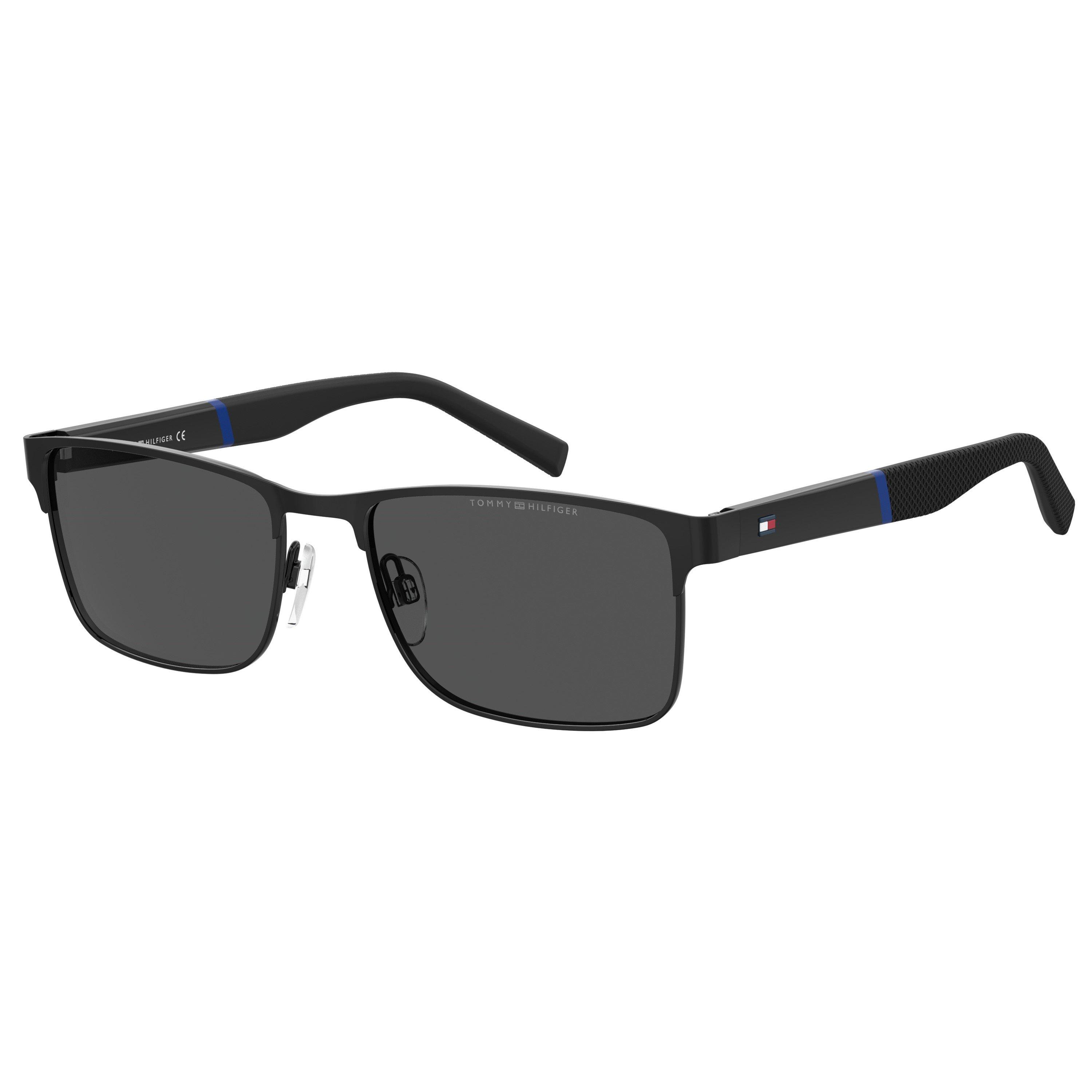Tommy Hilfiger Men's Uv Protection Rectangle Sunglasses - Black
