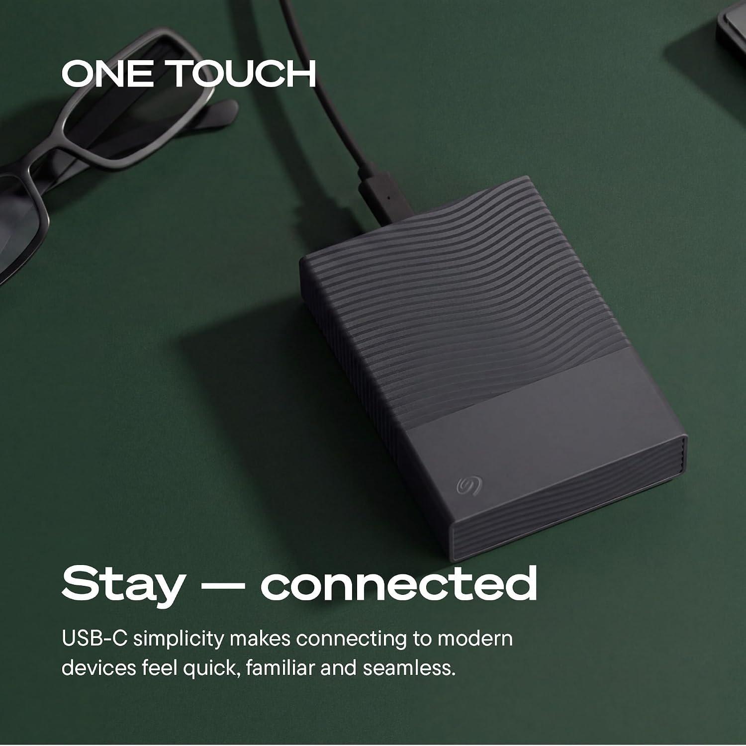 Grises - Seagate - One Touch Portable 2TB external hard drive grey 2.5 USB 3.0 PC & Notebook HDD - 5