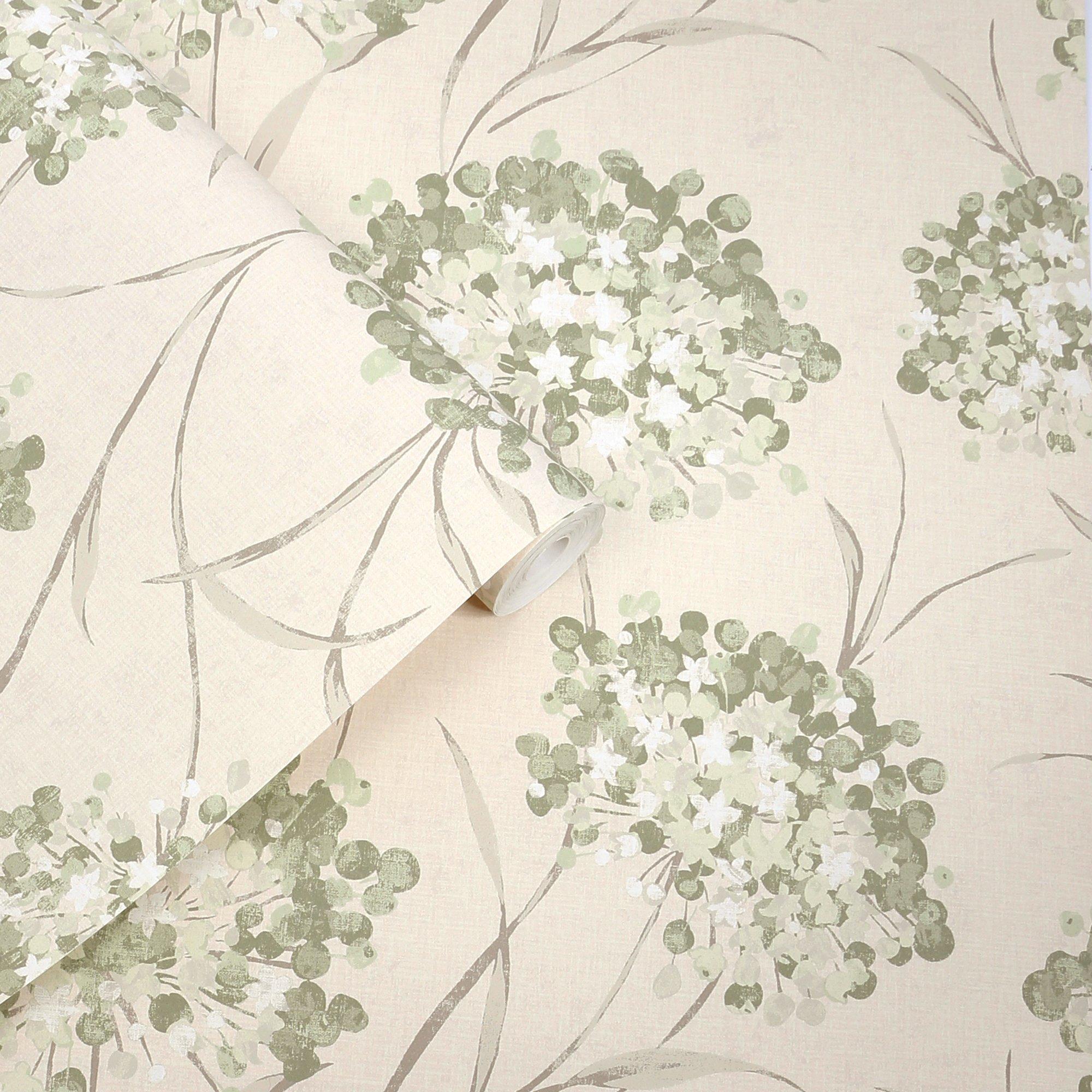 Green - Laura Ashley - Giselle Hedgerow Wallpaper - 3