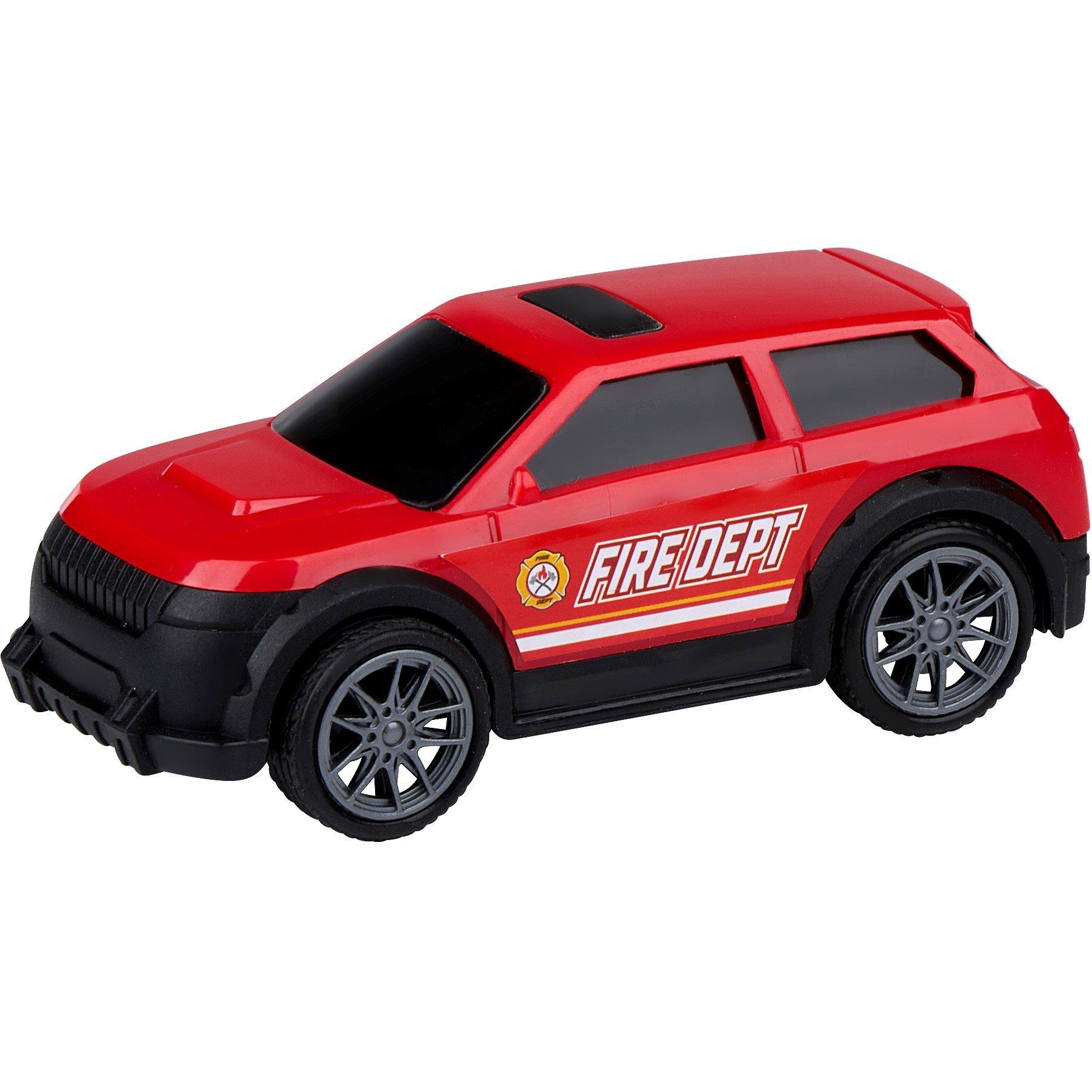 Red - Eddy Toys - Fire Truck Set with Helicopter and Car 38cm - 4