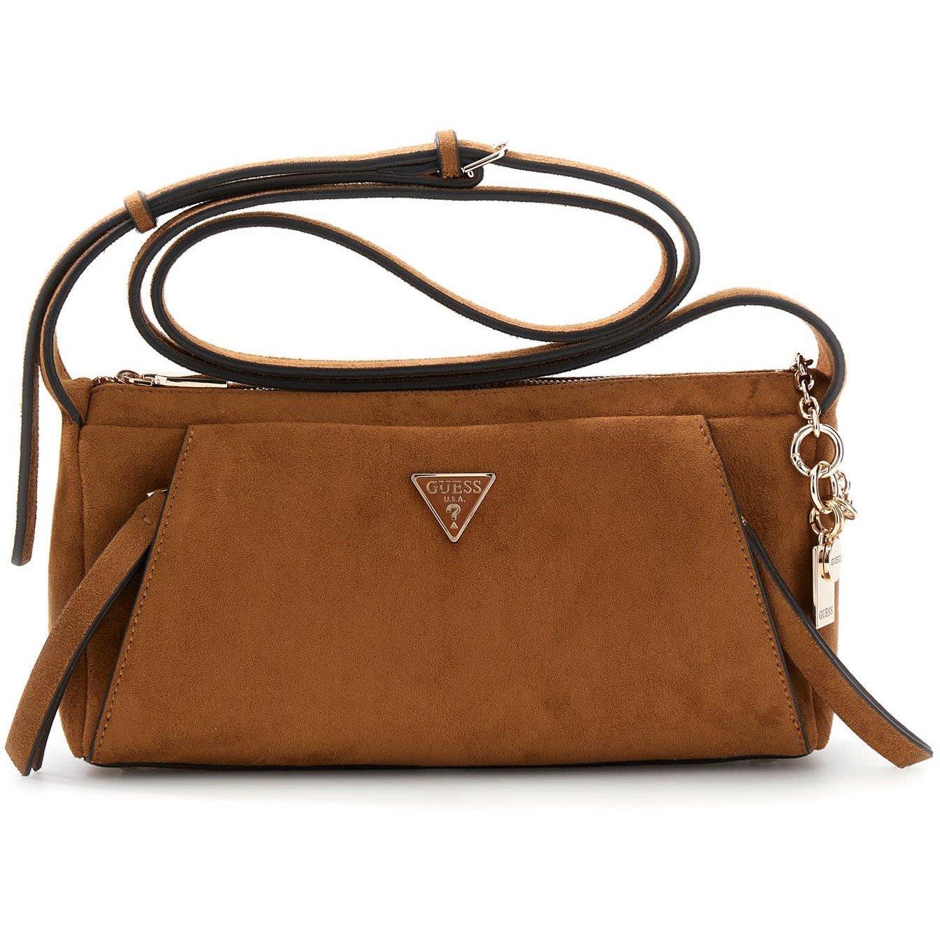 Cognac - Guess - Women's Devon Mini Crossbody Bag - 1