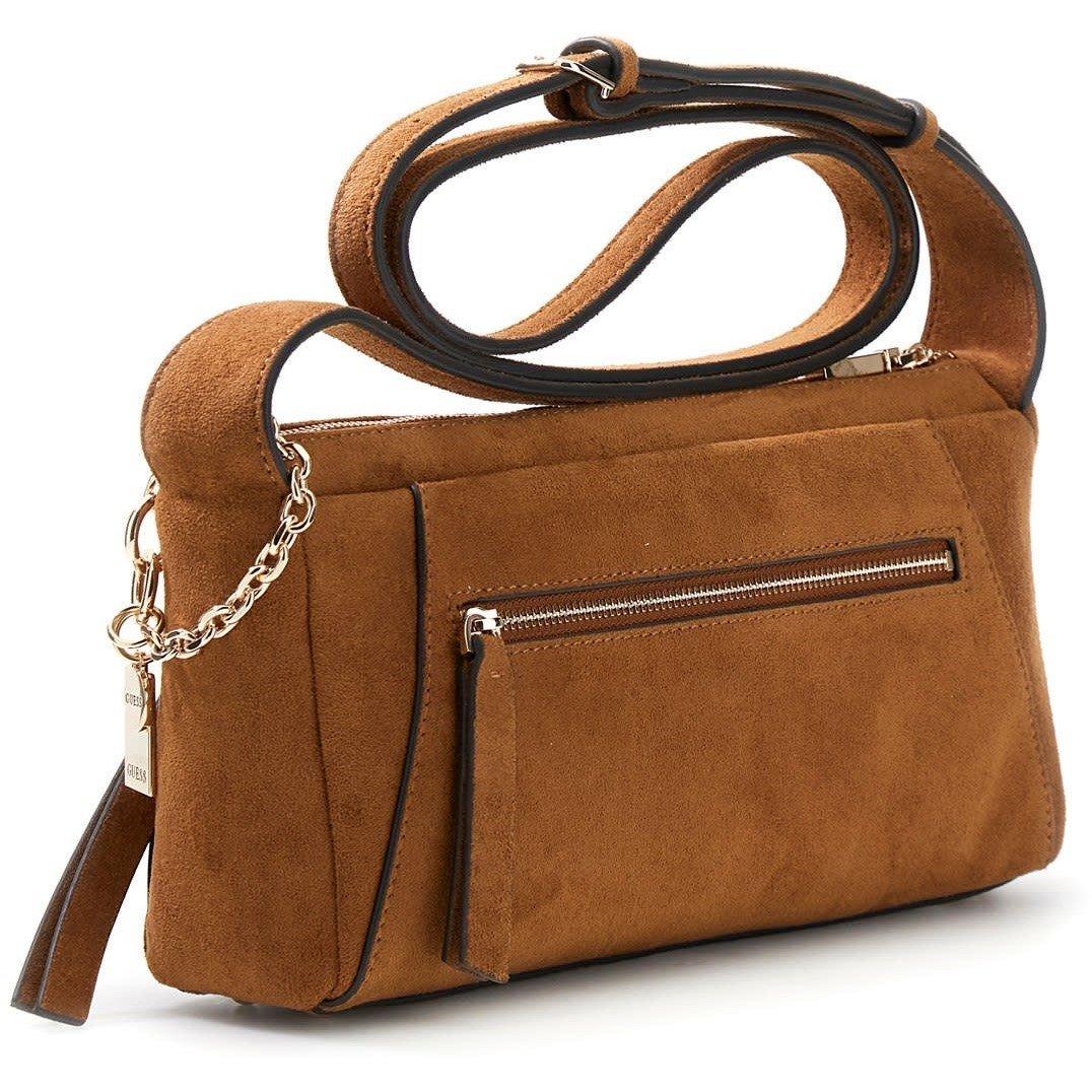 Cognac - Guess - Women's Devon Mini Crossbody Bag - 2