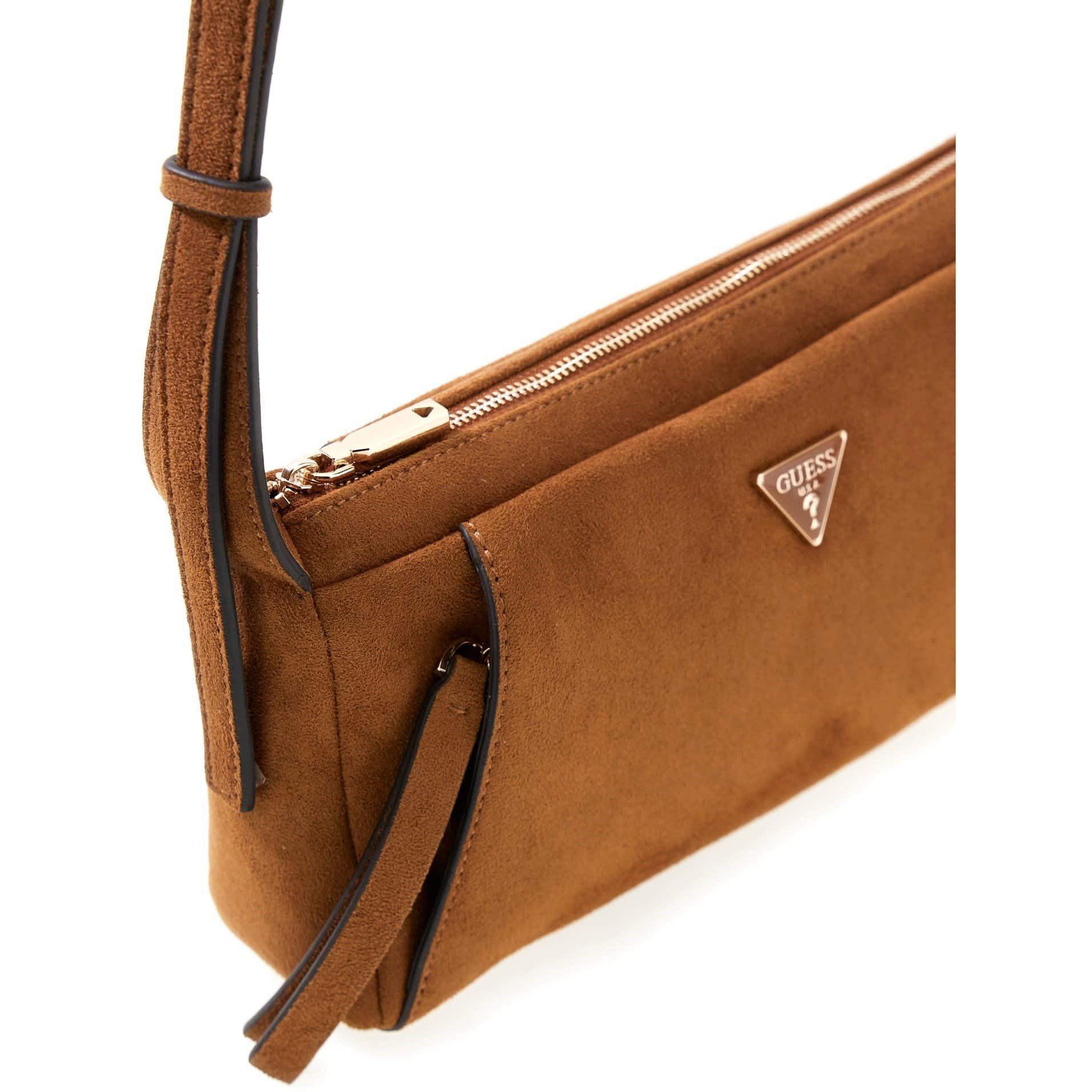 Cognac - Guess - Women's Devon Mini Crossbody Bag - 3