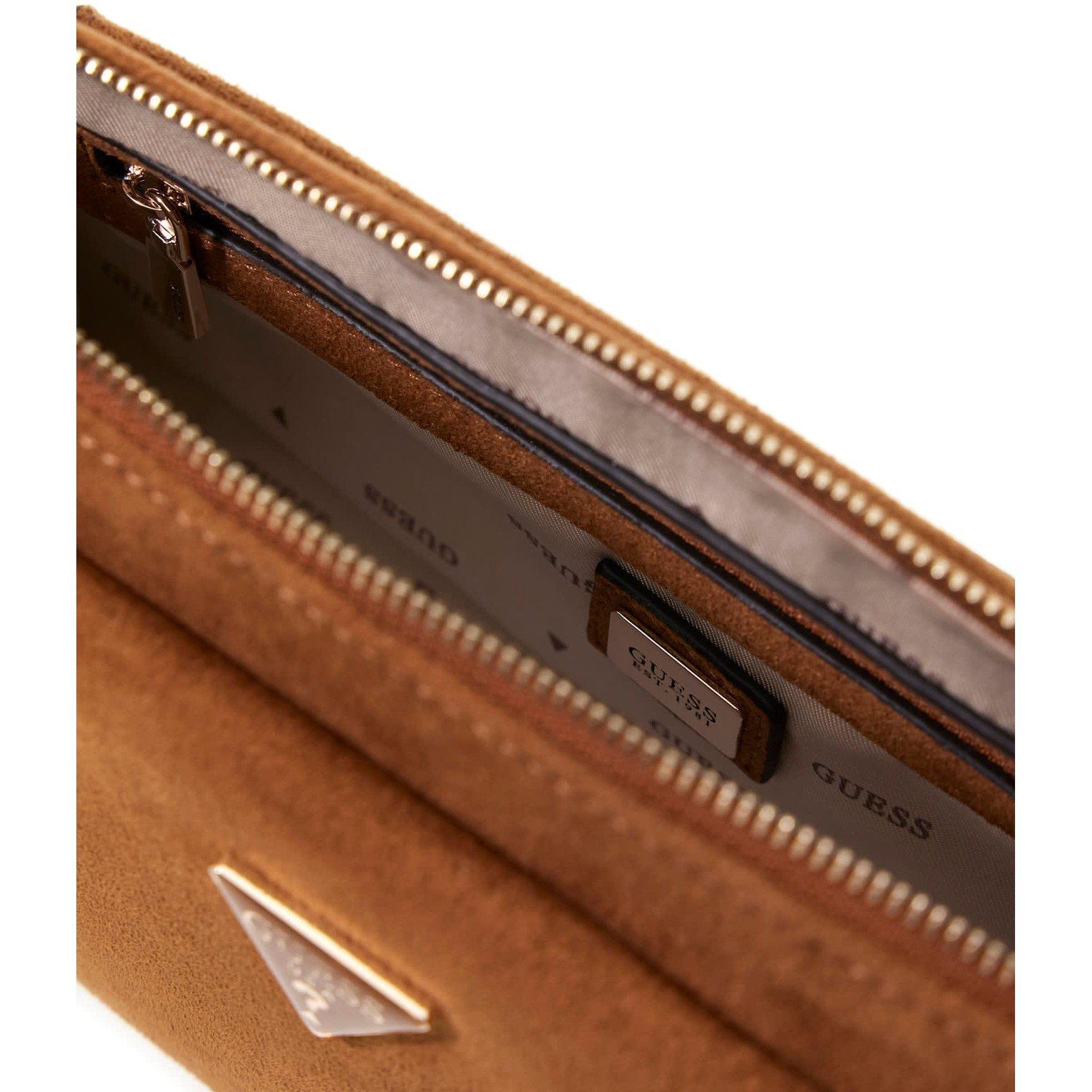 Cognac - Guess - Women's Devon Mini Crossbody Bag - 4