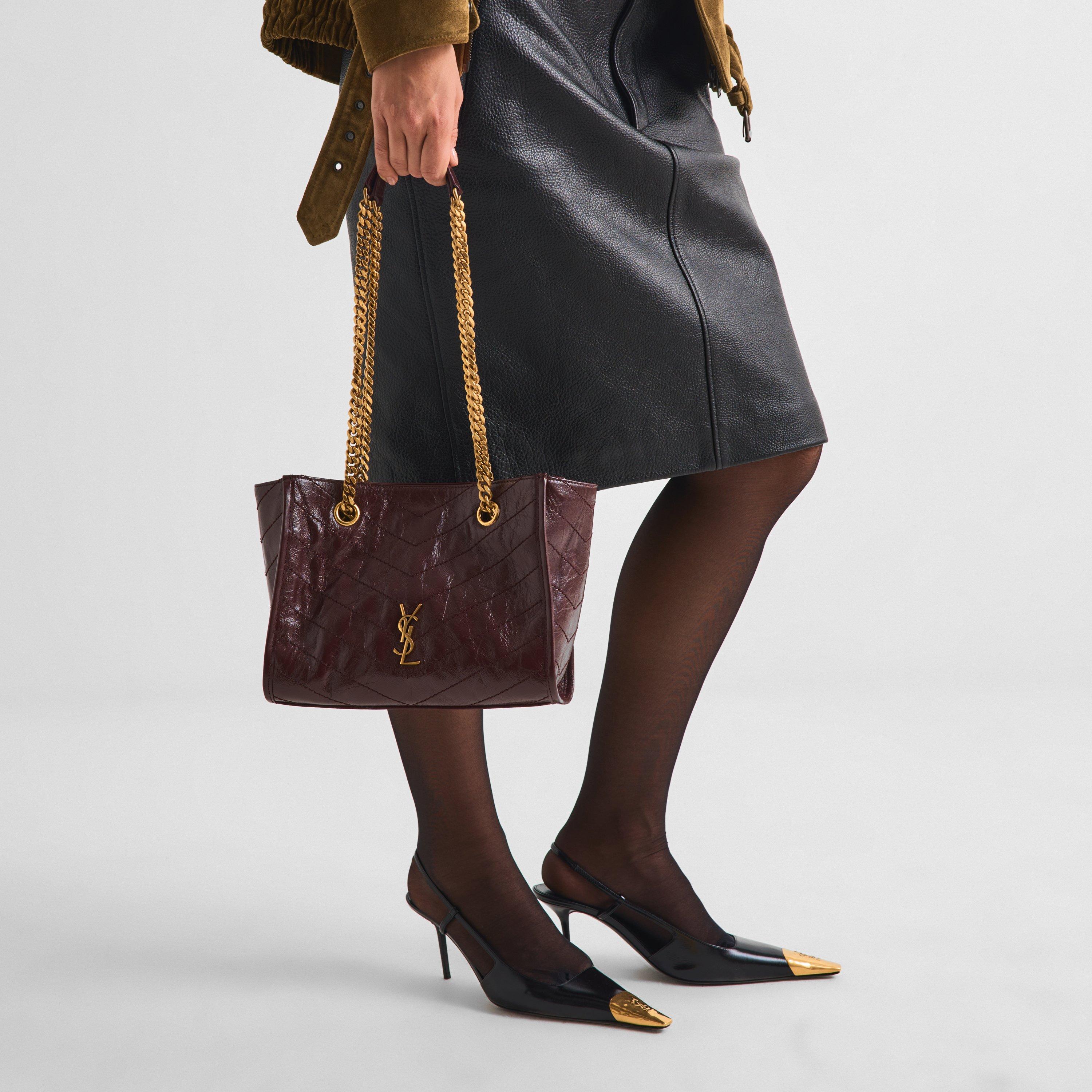Hot Wine - Saint Laurent - Women's Niki Leather Tote Bag - 3