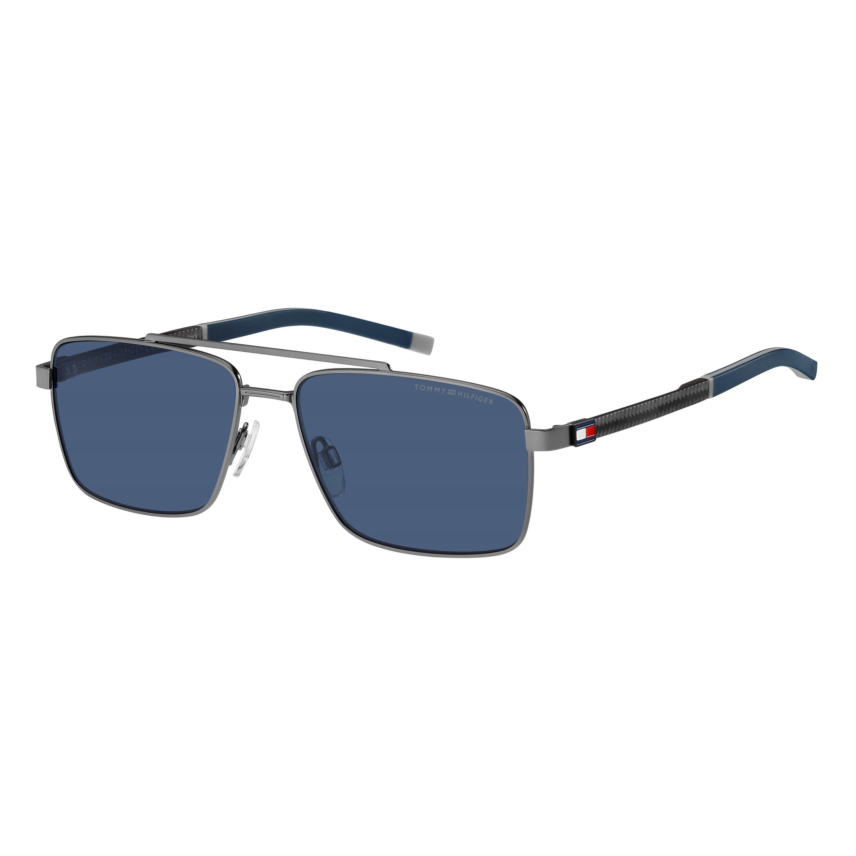 Tommy Hilfiger Men's Rectangle Sunglasses - Ruthenium