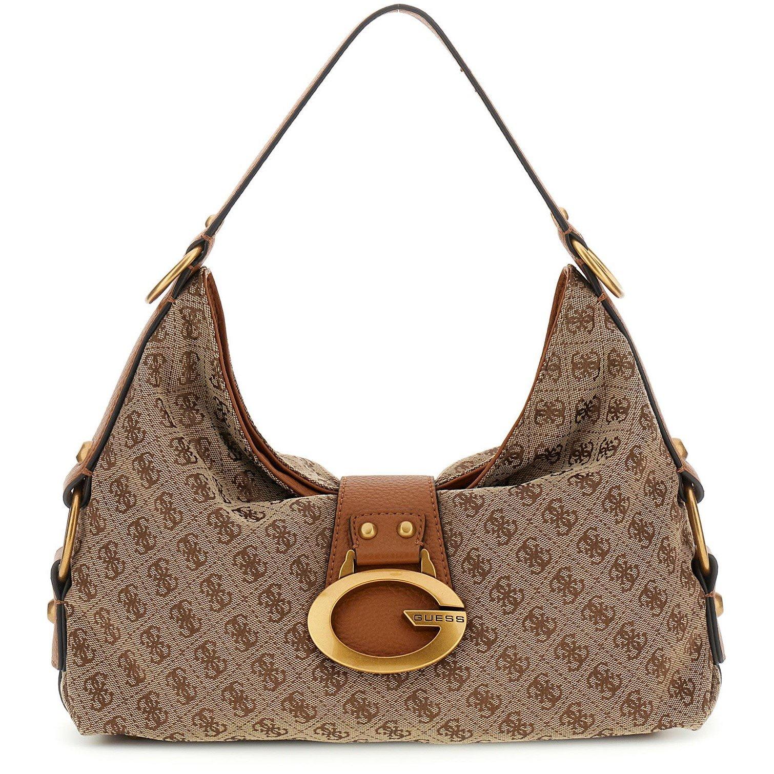 Latte Logo - Guess - Women's Camden Large Hobo Shoulder Bag - 1