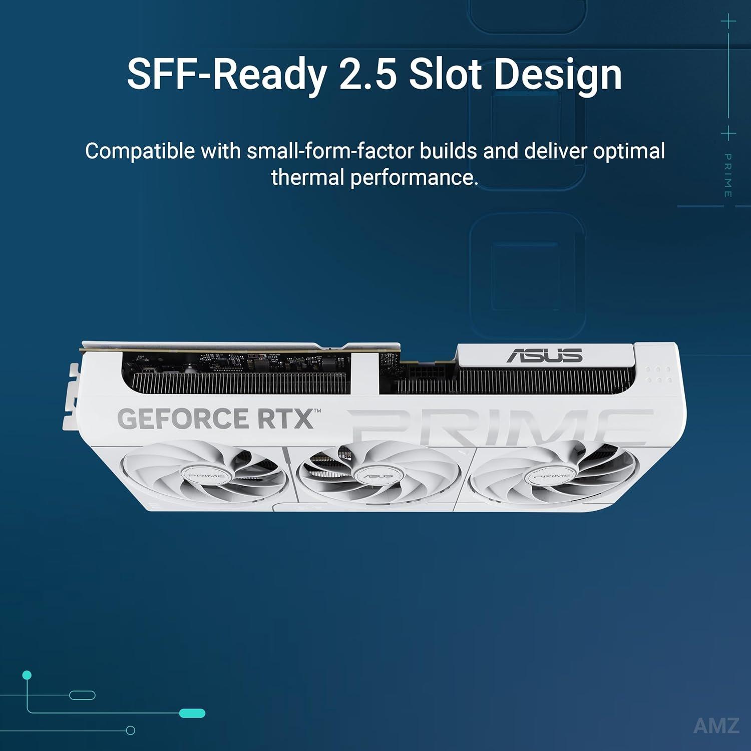 Zwart - ASUS - ASUS Prime -RTX5070-O12G-WHITE NVIDIA GeForce RTX 5070 12 GB GDDR7 Graphics Card - 2