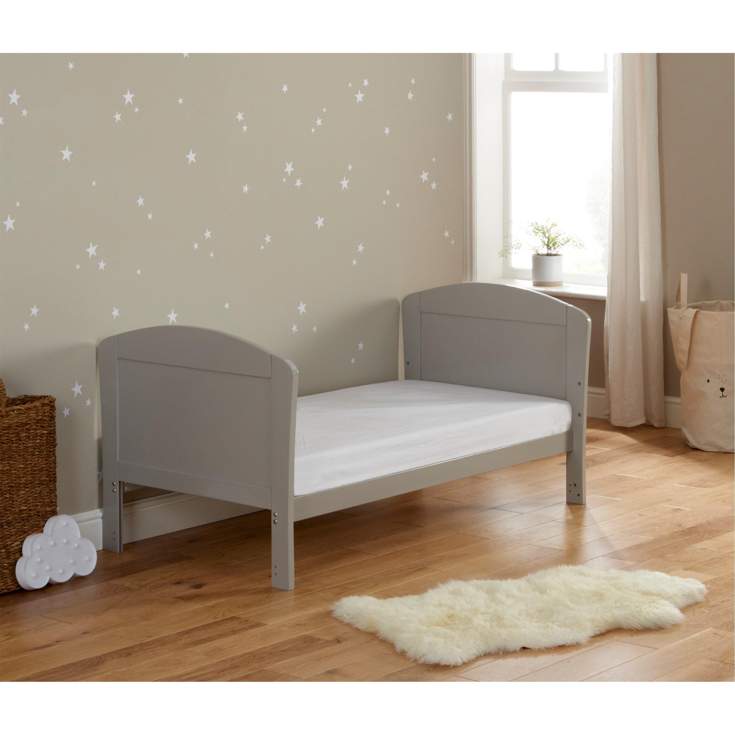 Grey - Babymore - Aston Drop Side Cot Bed Grey - 3