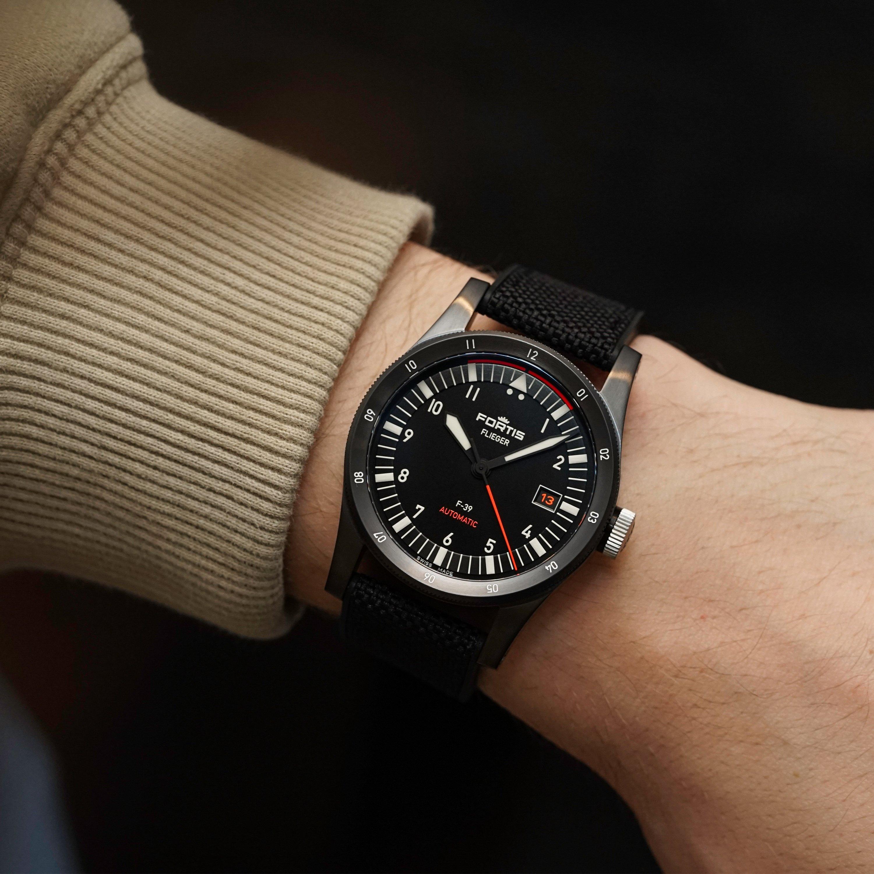 Black/Black - Fortis - Men's Flieger Automatic Analogue Watch - 2