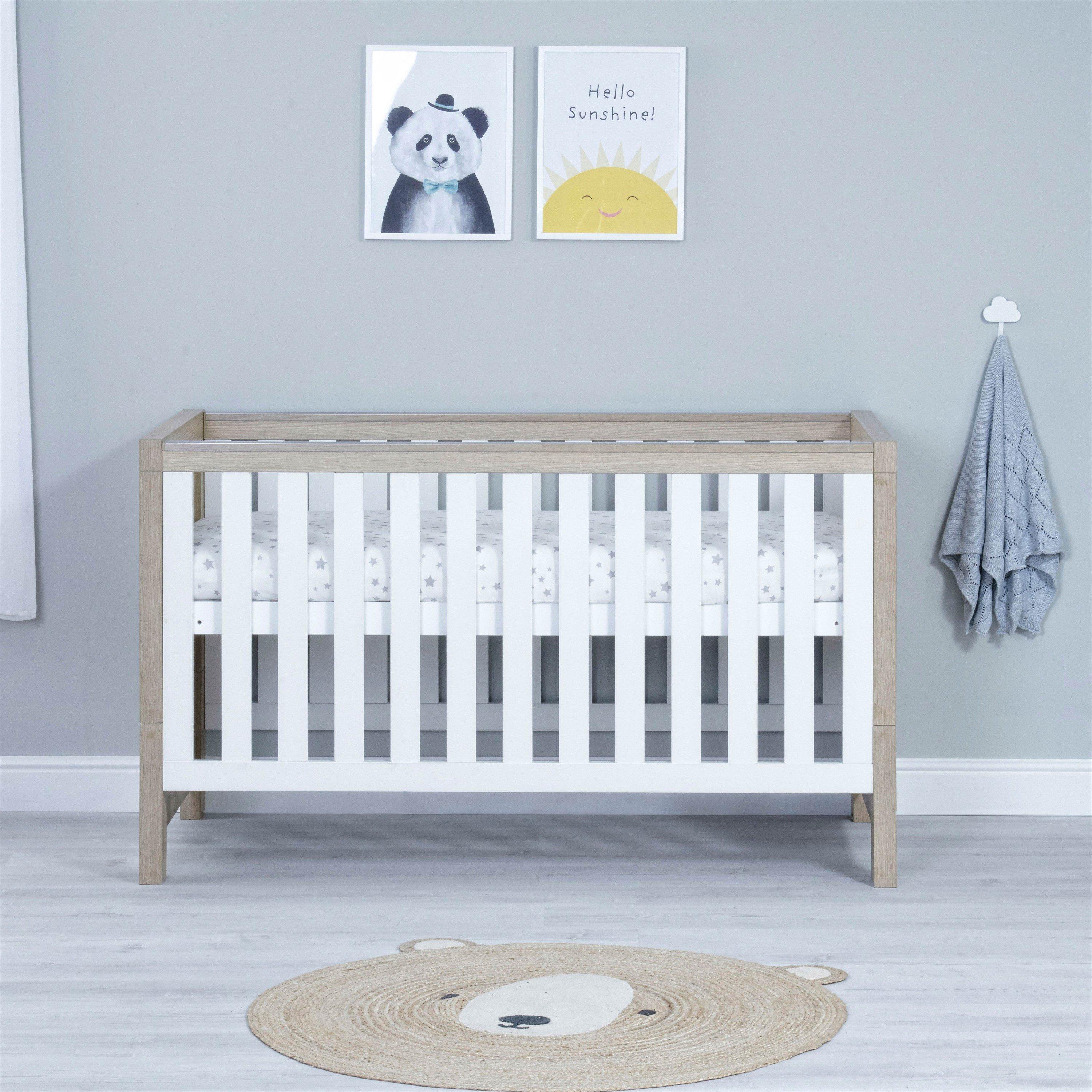 Oak White - Babymore - Luno 3 Piece Room Set - Oak White - 4