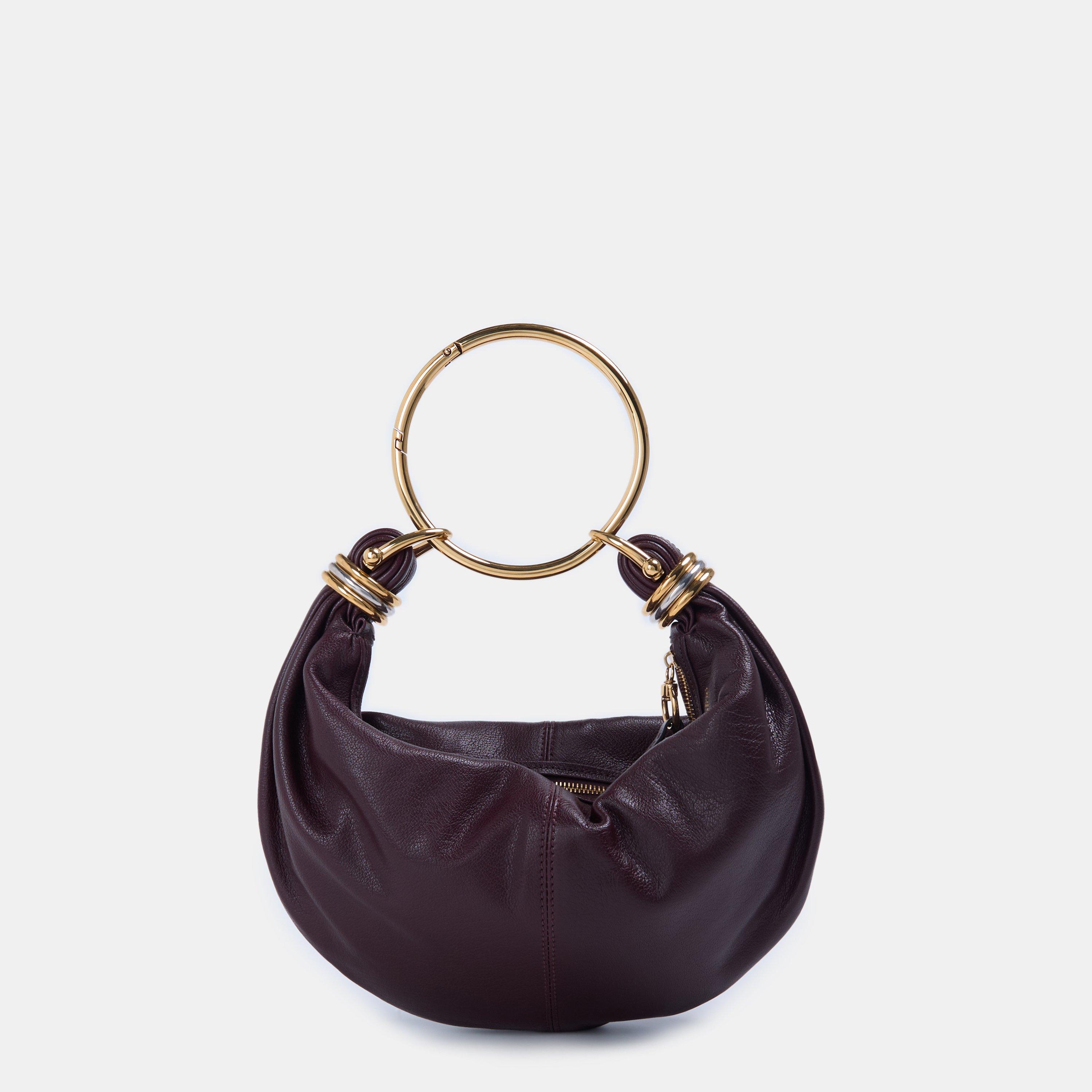 Grenat - Chloe - Womens Small Bracelet Hobo Bag - 1