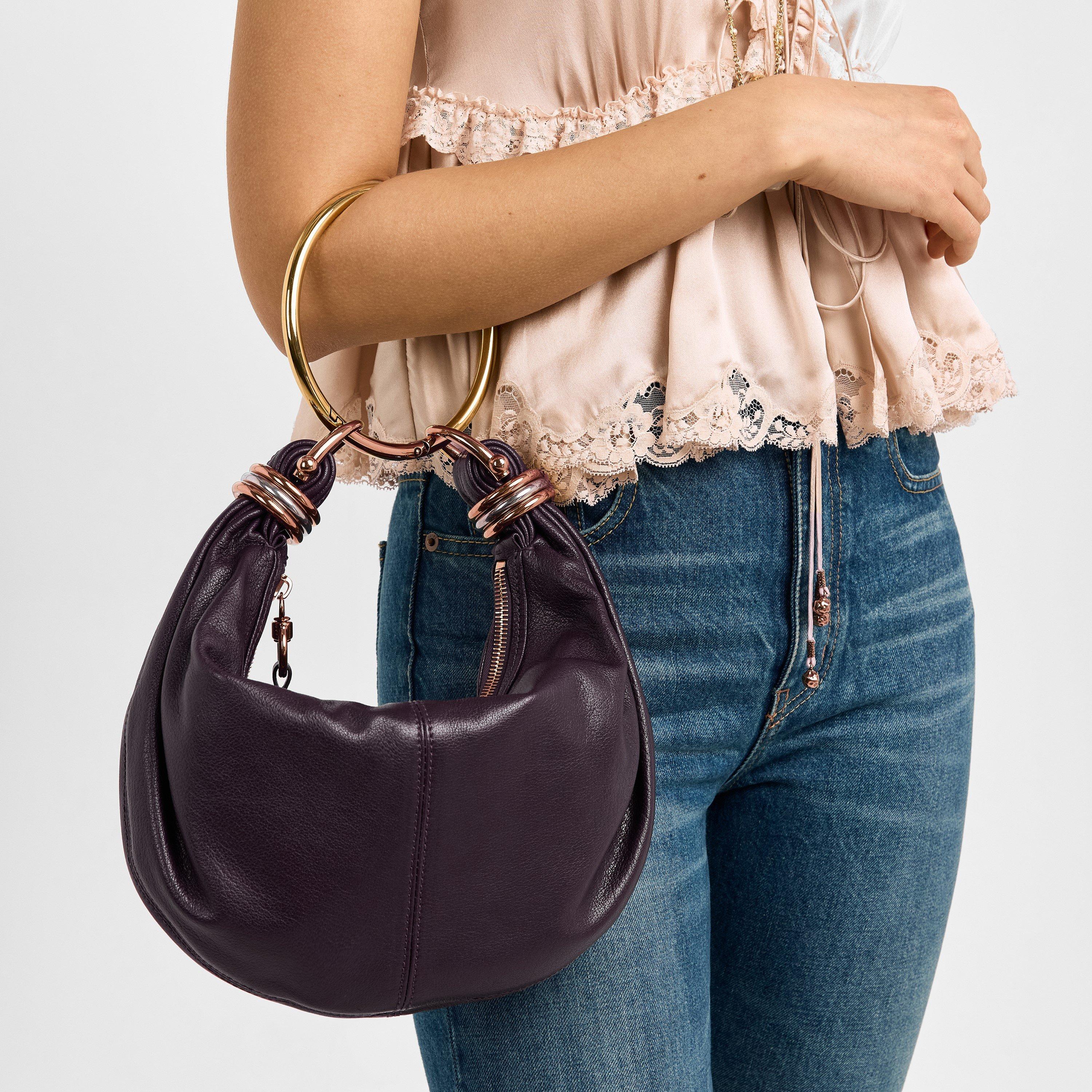 Grenat - Chloe - Womens Small Bracelet Hobo Bag - 3