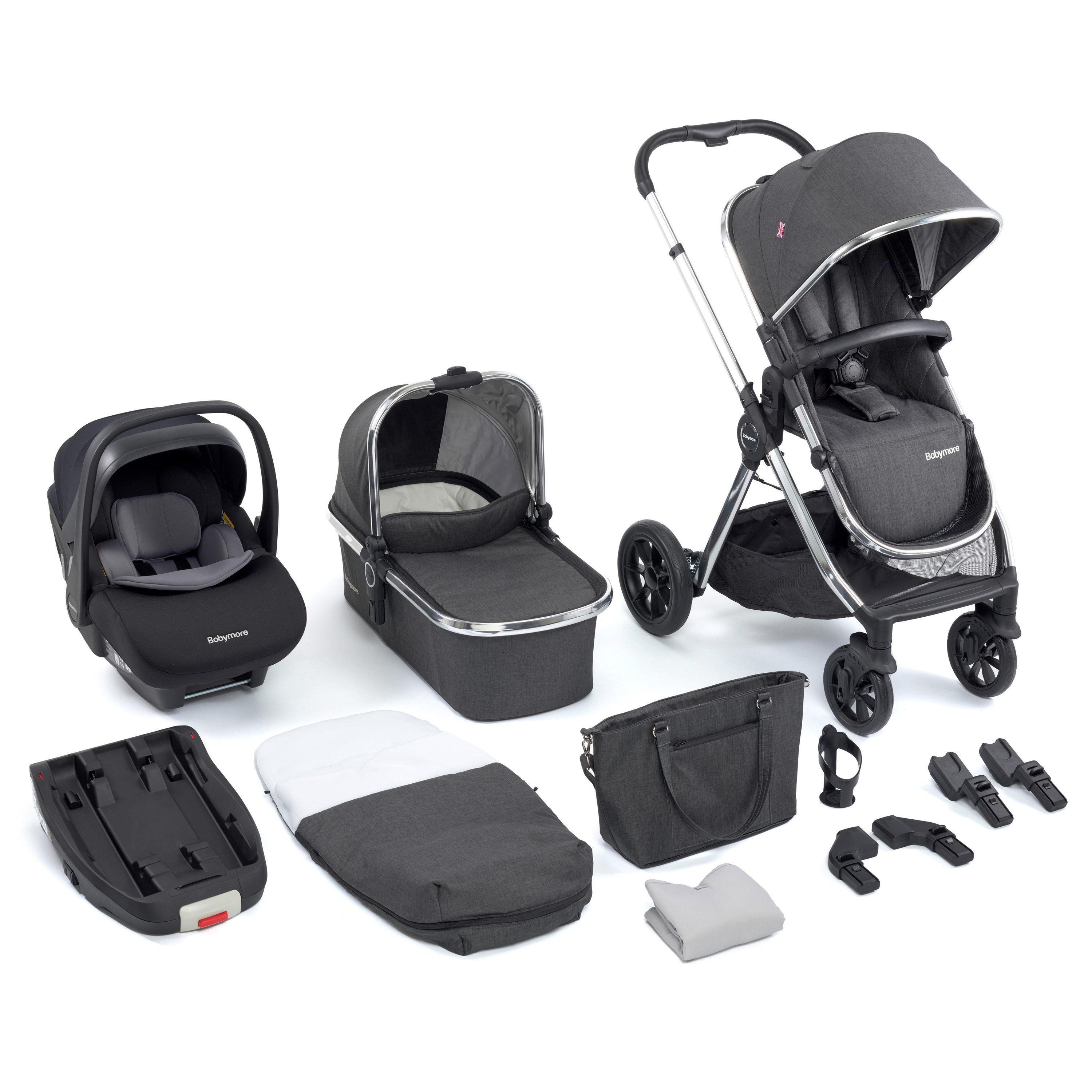Babymore  Newborn Memore V2 Travel System 13 Pc Pecan - Chrome - 59x80x109