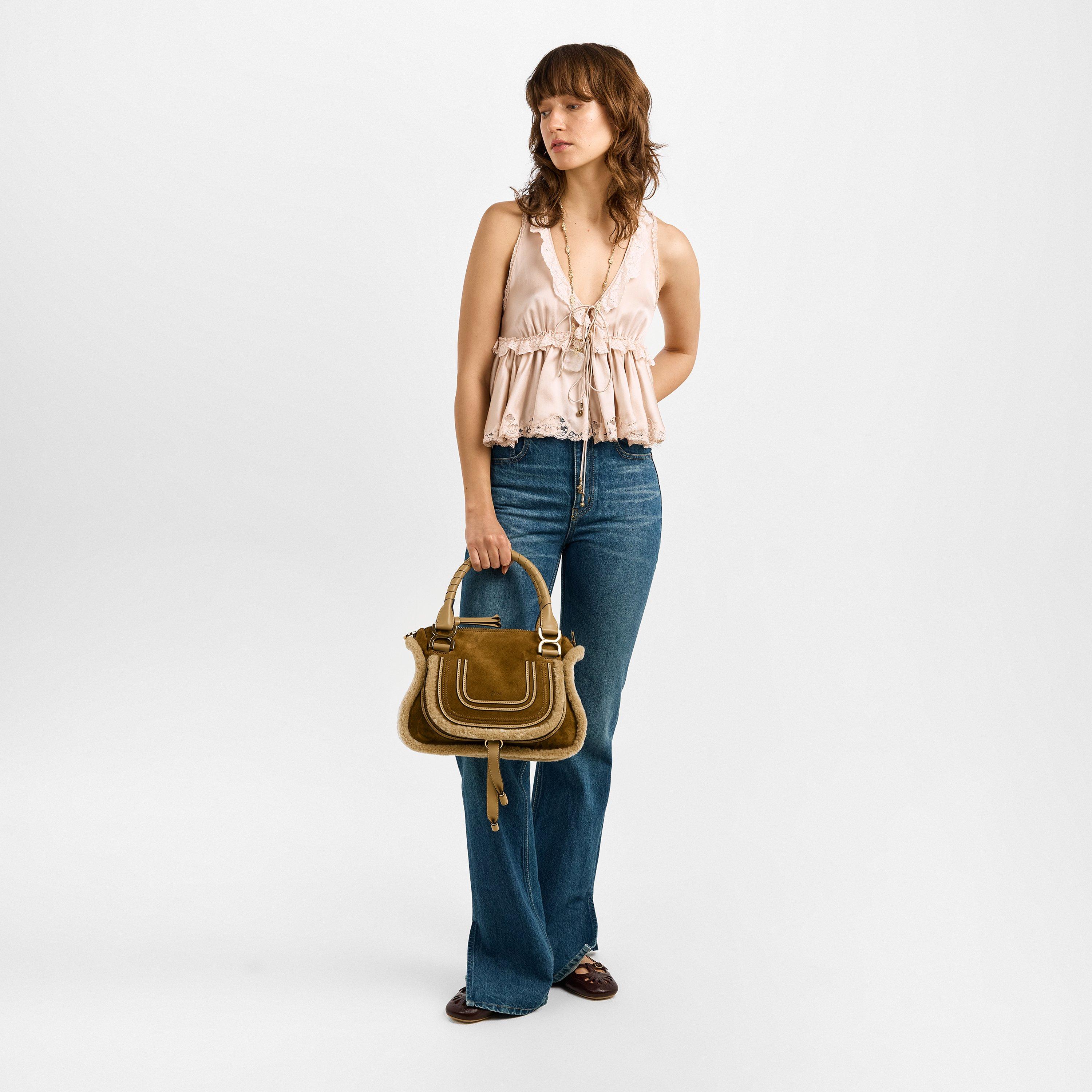 Summery Beige - Chloe - Womens Small Marcie Double Carry Bag - 6