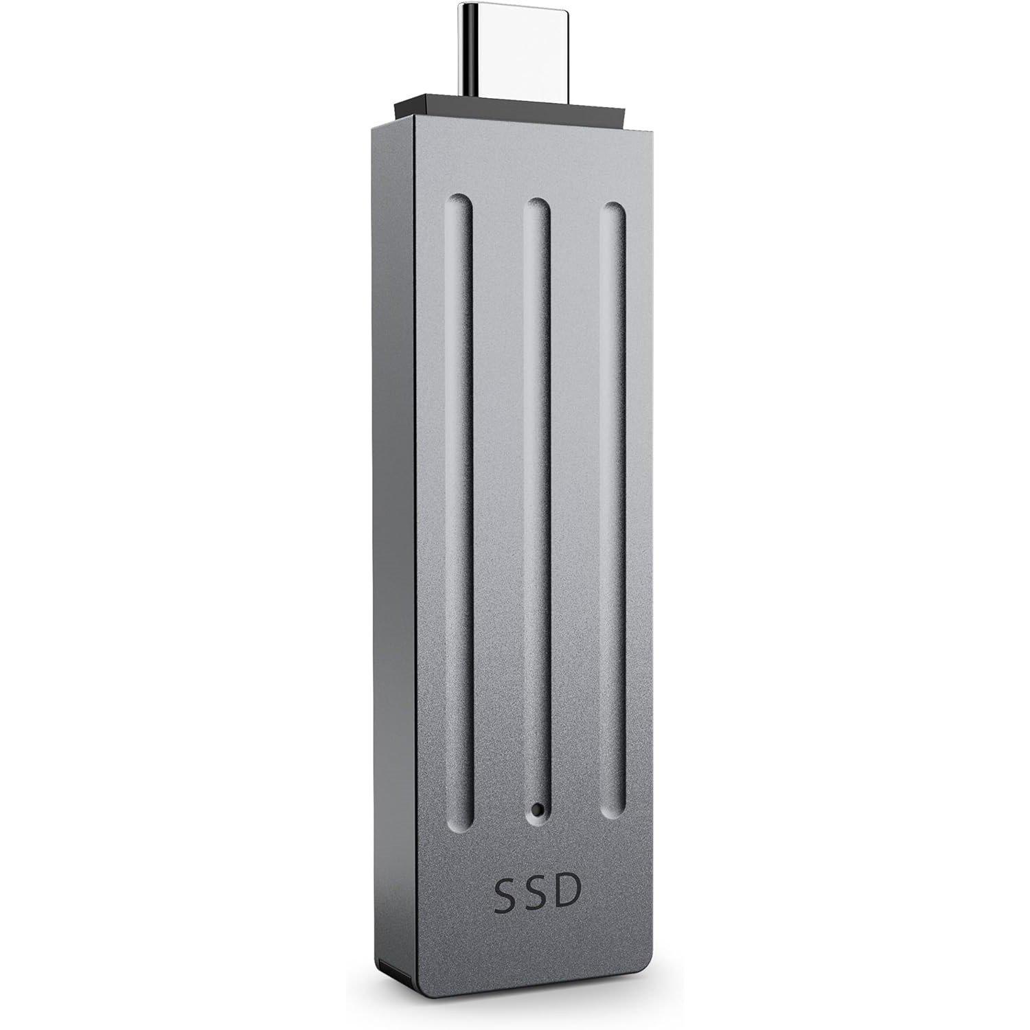 Black - Seagate - Compact 1TB SSD extern 1000MB/s USB 3.1 Typ C Dark Blue Data Rescue Service - 4